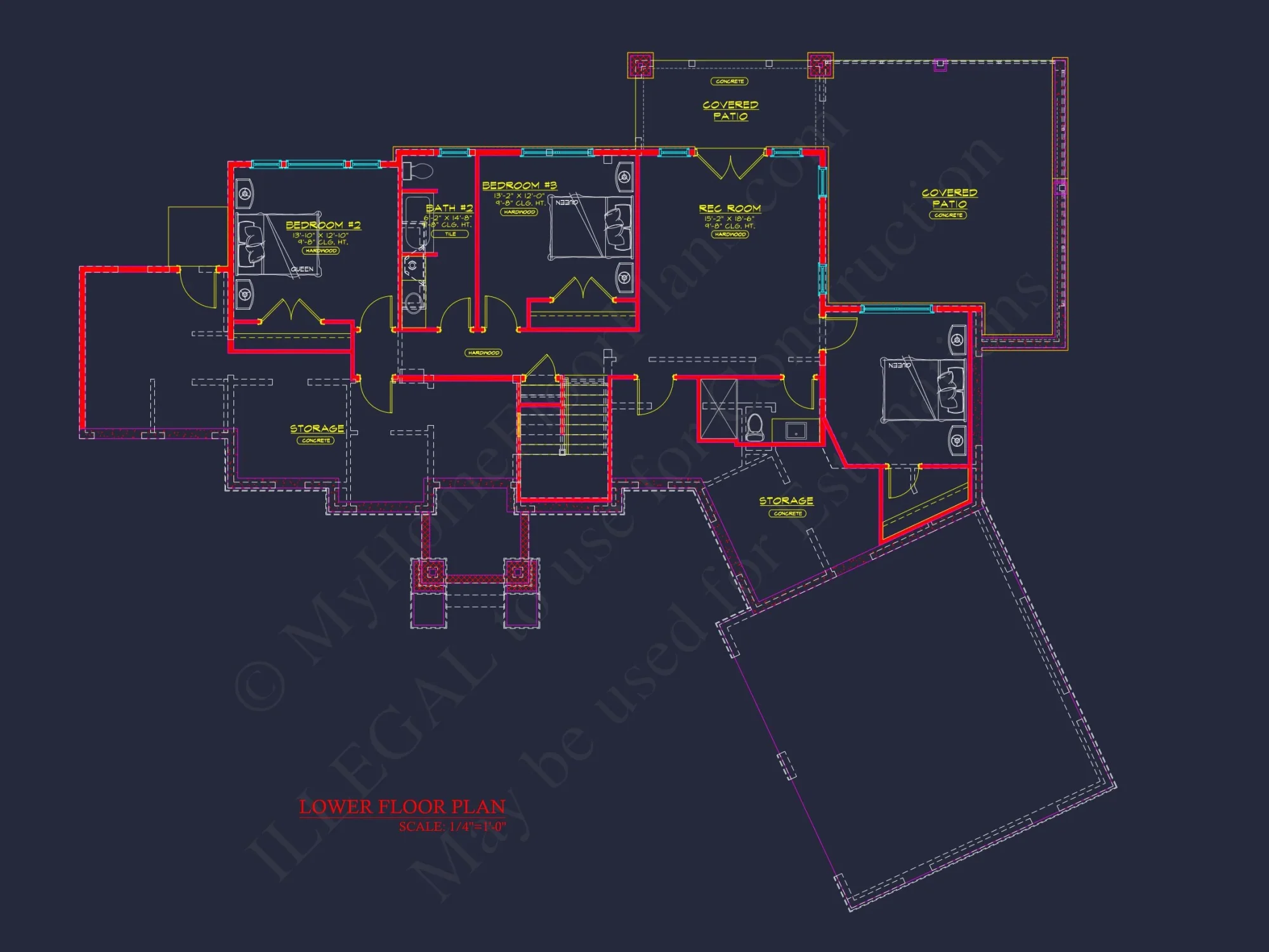 Modern Craftsman house Plan with 2 Stories and Basement