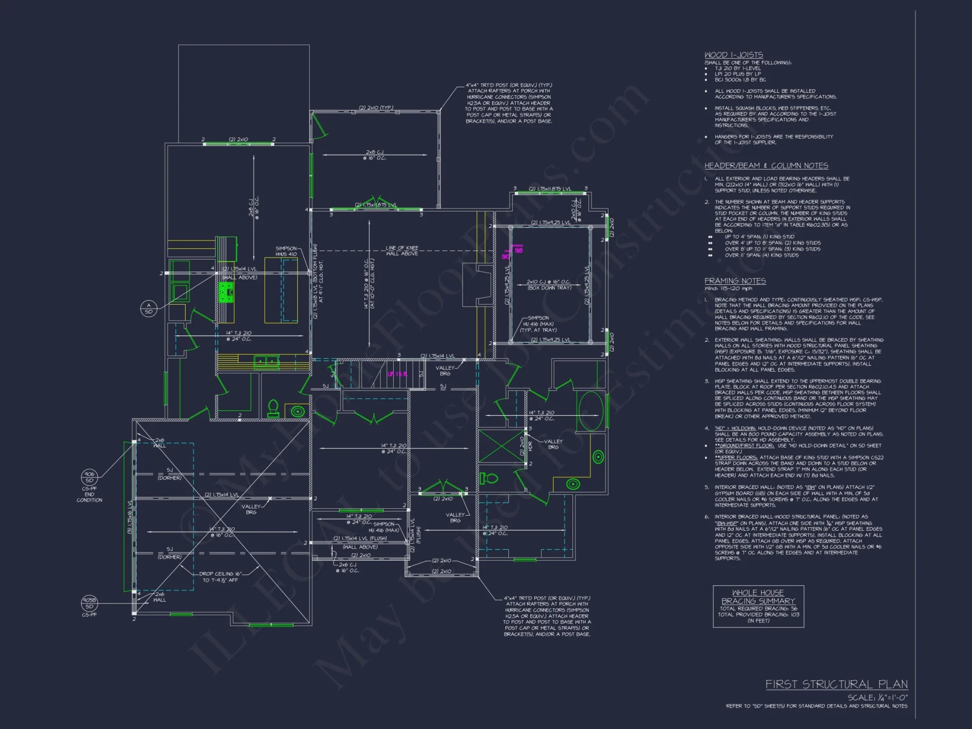 Charming 2-Story Craftsman house Plan with Detailed CAD Designs