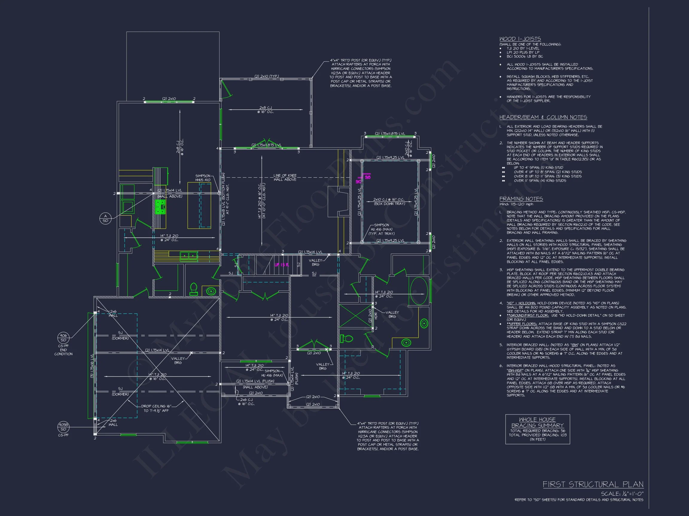20-1020 HOUSE PLAN - Charming 2-Story Craftsman House Plan with Detailed CAD Designs 9 Charming 2-Story Craftsman house Plan with Detailed CAD Designs