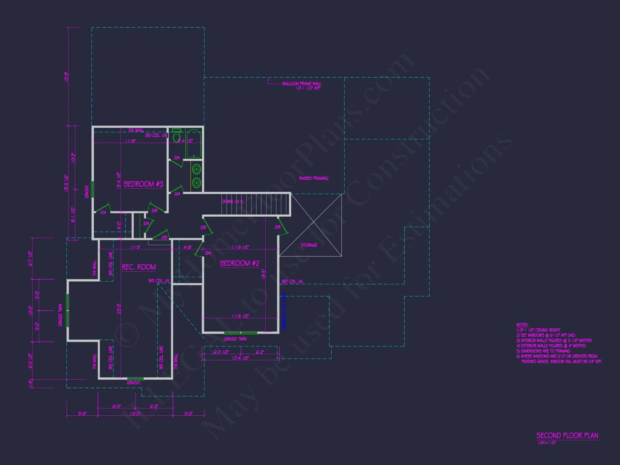 Charming 2-Story Craftsman house Plan with Detailed CAD Designs