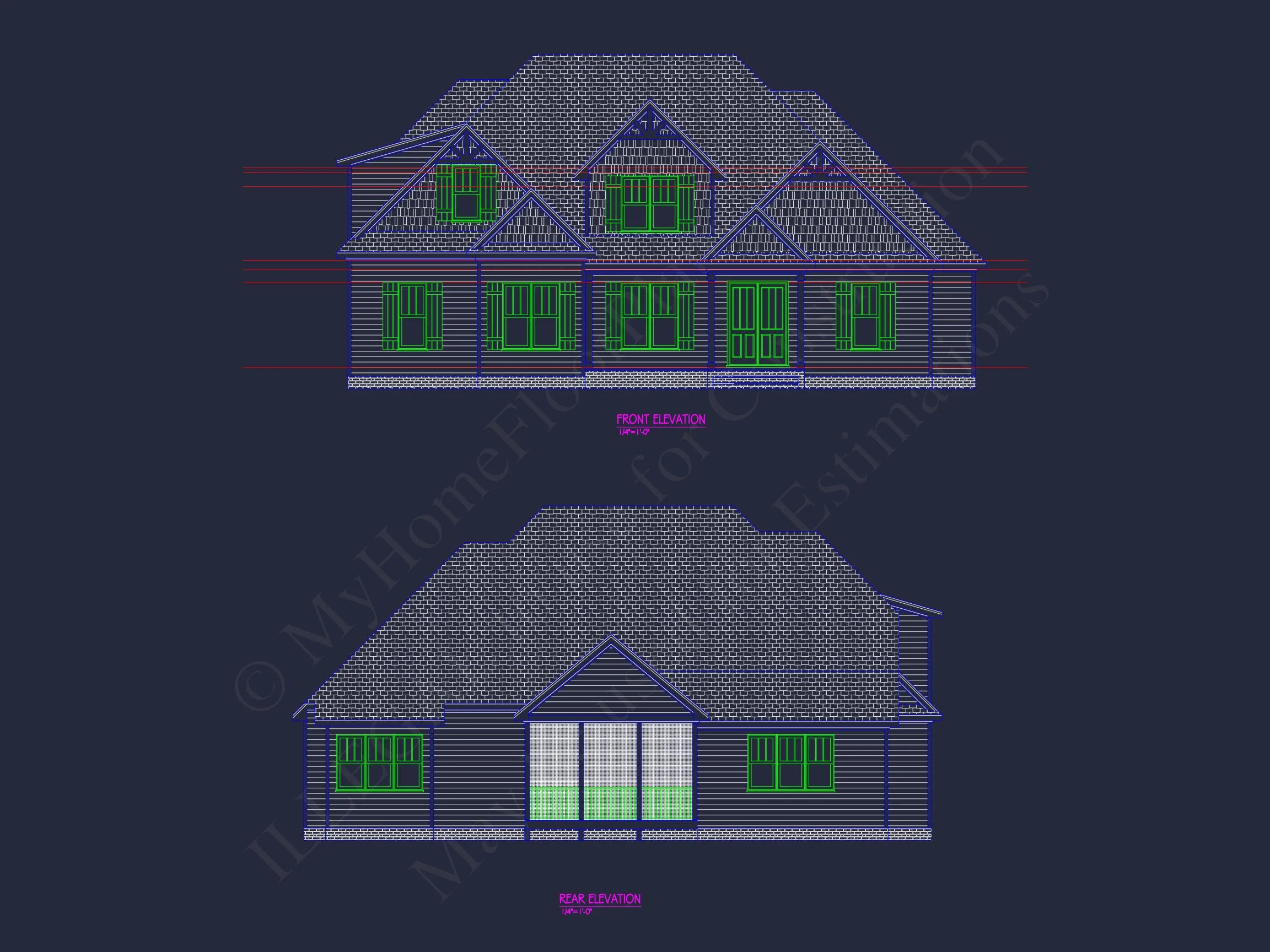 20-1020 HOUSE PLAN - Charming 2-Story Craftsman House Plan with Detailed CAD Designs 2 Charming 2-Story Craftsman house Plan with Detailed CAD Designs