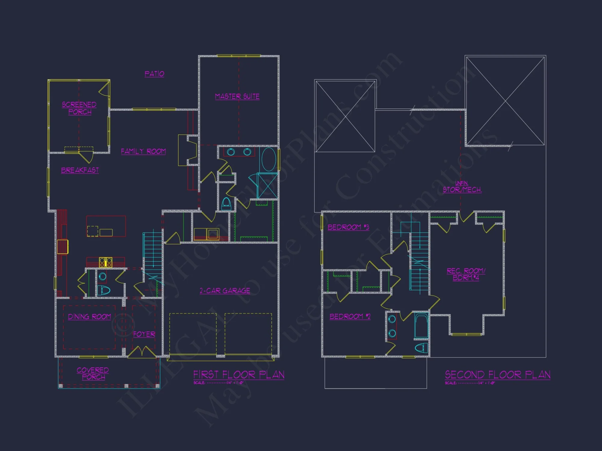 Classic house Blueprint Featuring CAD Designs and Floor Plan