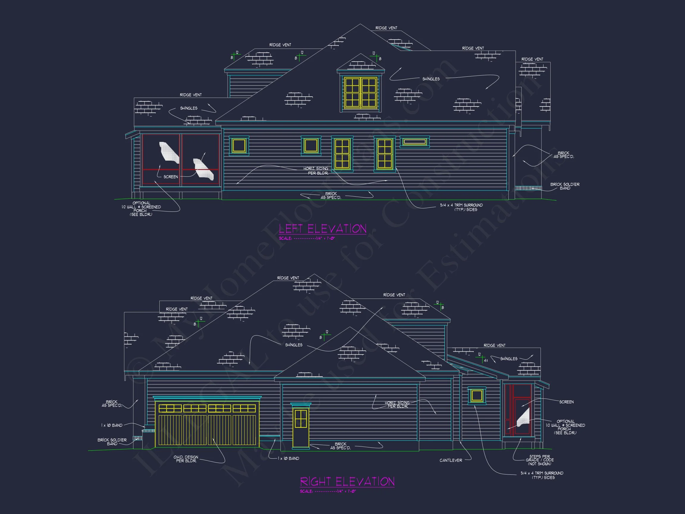 19-2468B HOUSE PLAN - Traditional House Designs: Architectural Floor Blueprint Plan 3 Traditional house Designs: Architectural Floor Blueprint Plan