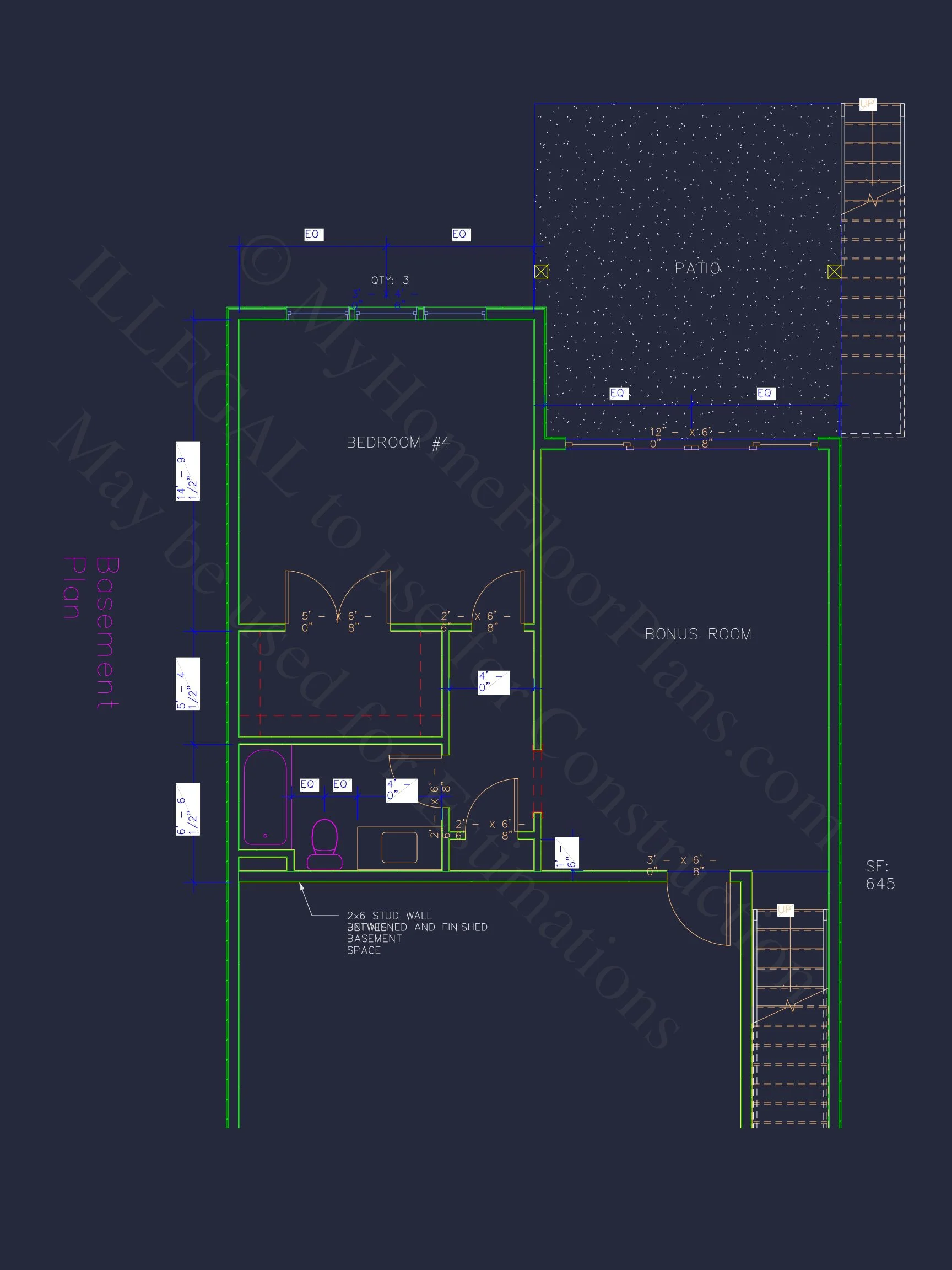 Modern Craftsman house Plan with Basement and Bonus Room