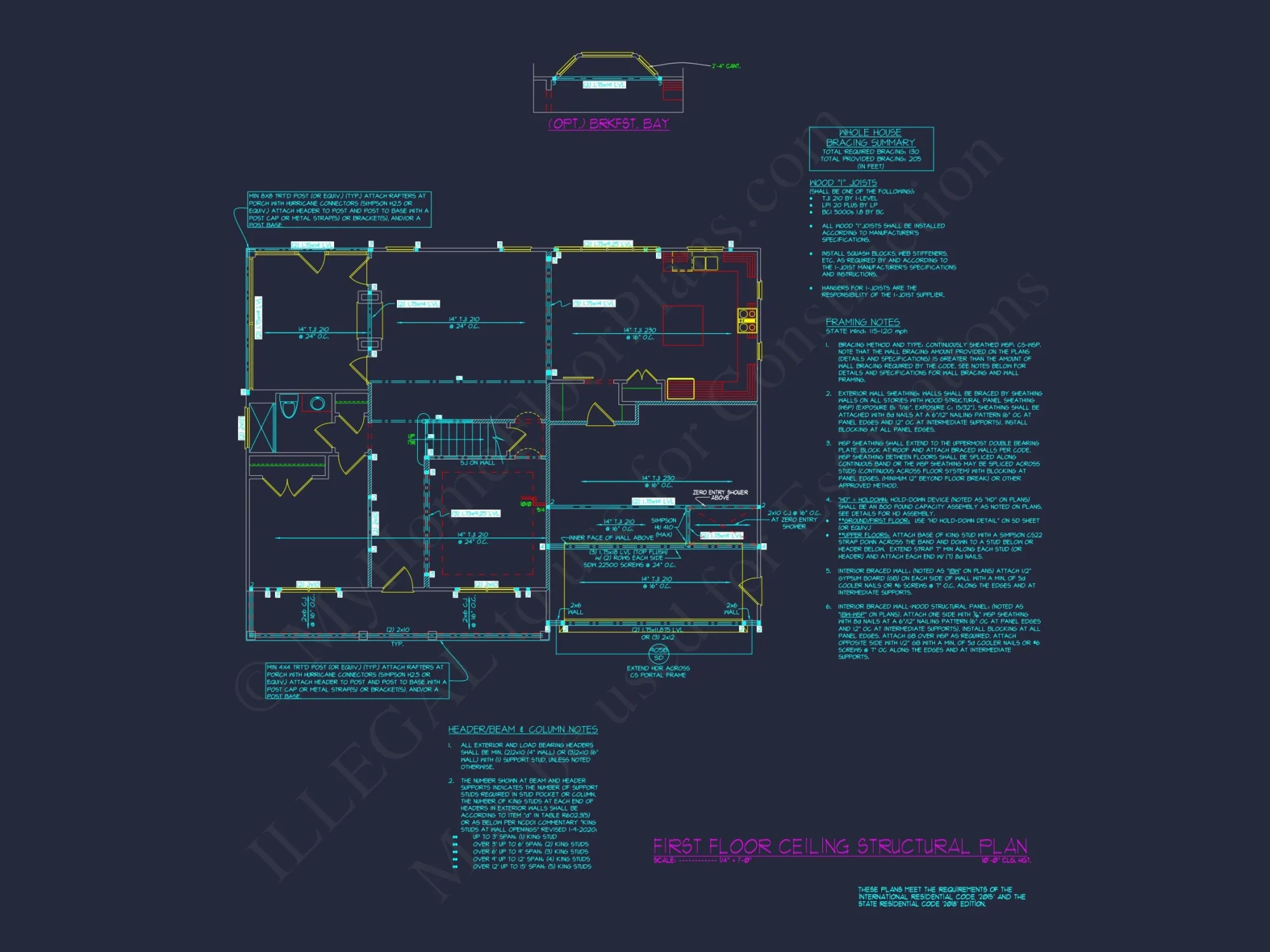 Modern Craftsman house Plan with Architectural Designs