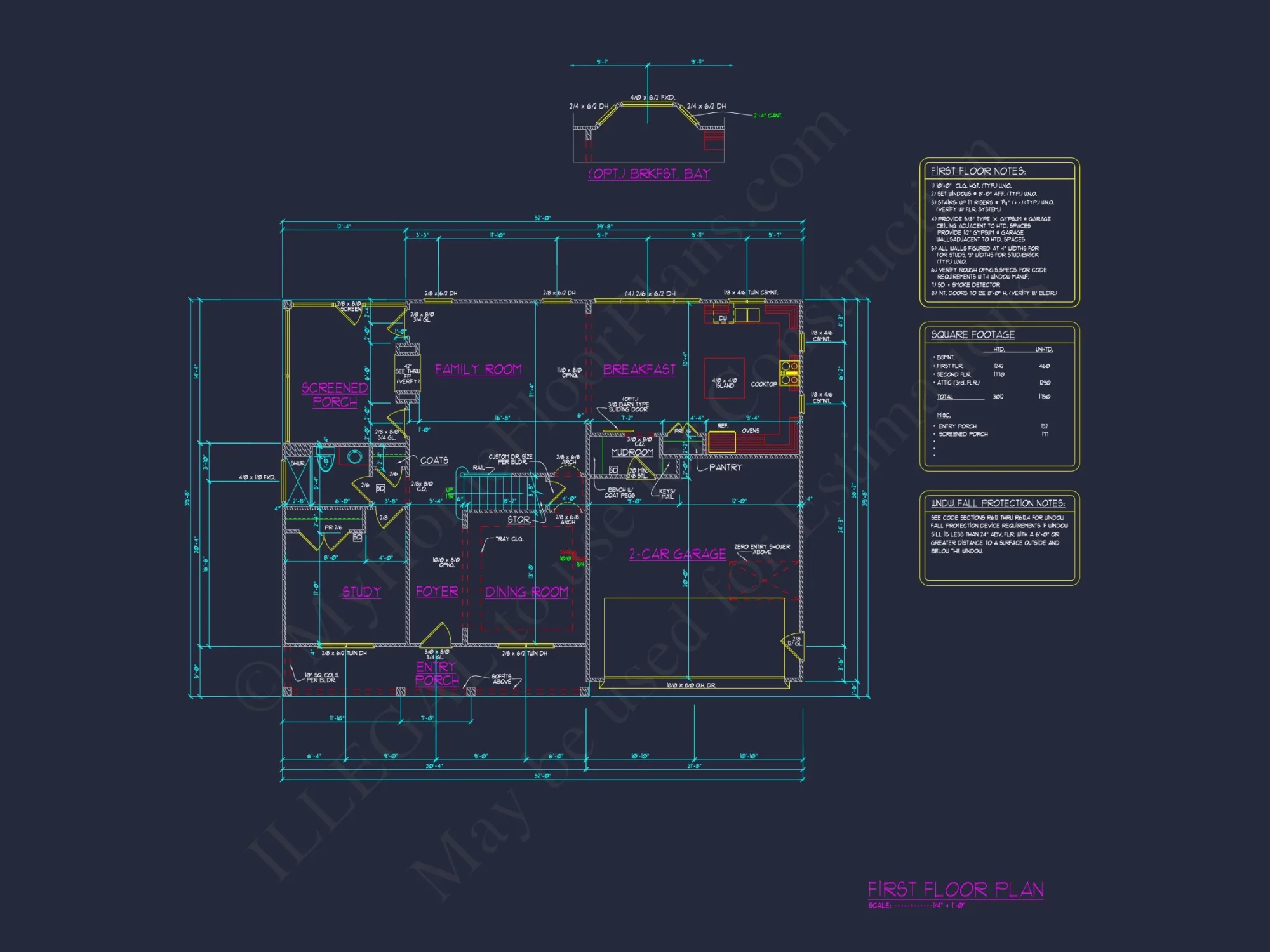 Modern Craftsman house Plan with Architectural Designs