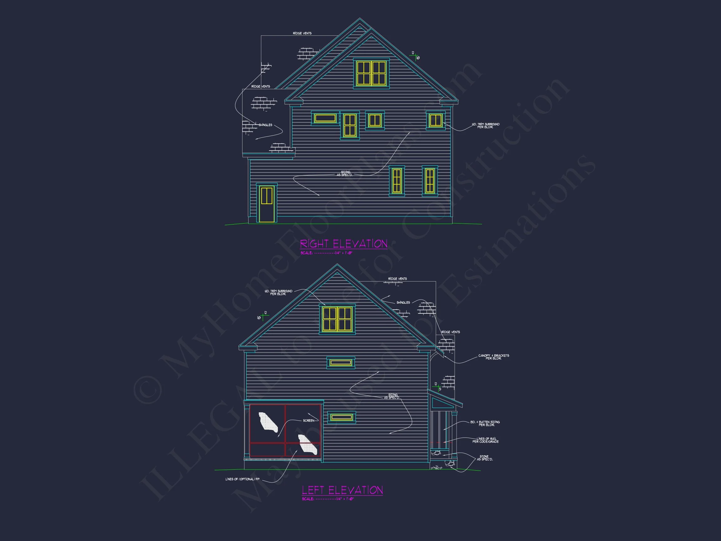 Modern Craftsman house Plan with Architectural Designs