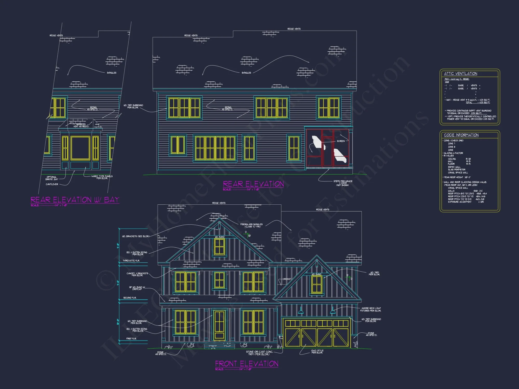 Modern Craftsman house Plan with Architectural Designs