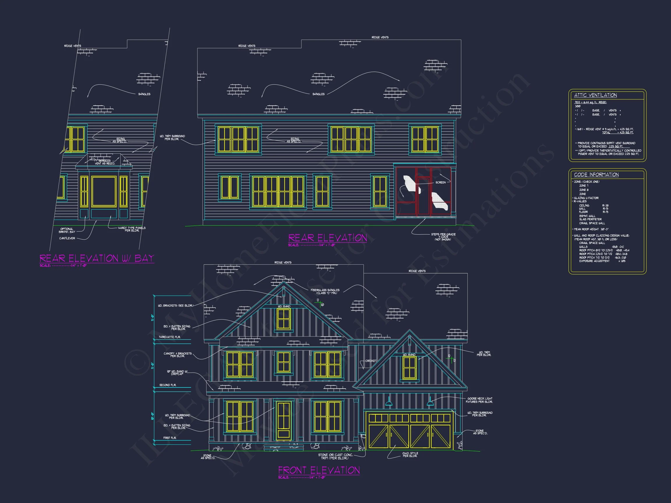 Modern Craftsman house Plan with Architectural Designs