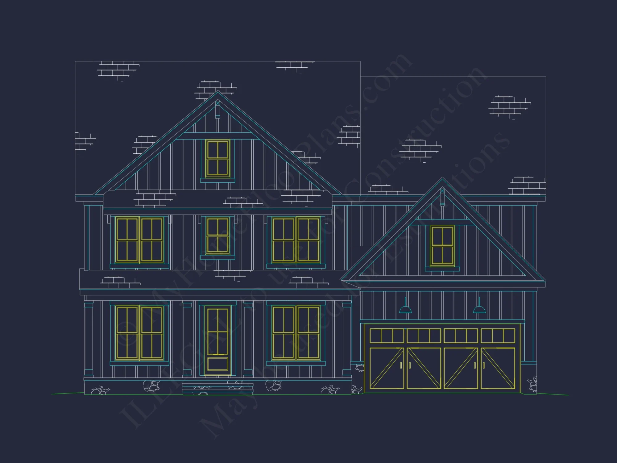 Modern Craftsman house Plan with Architectural Designs