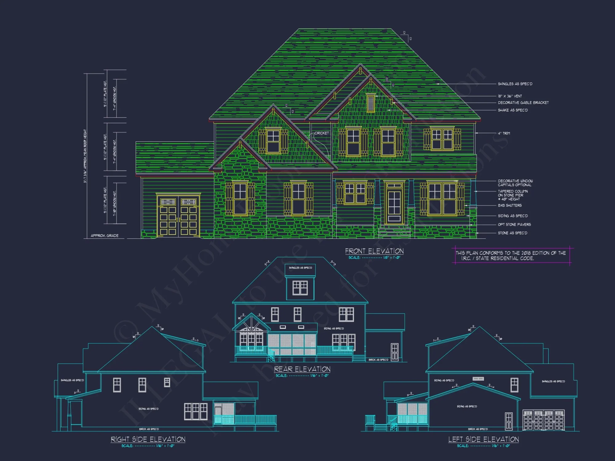 Custom house Plan with 2-Story CAD Designs and Spacious Layout