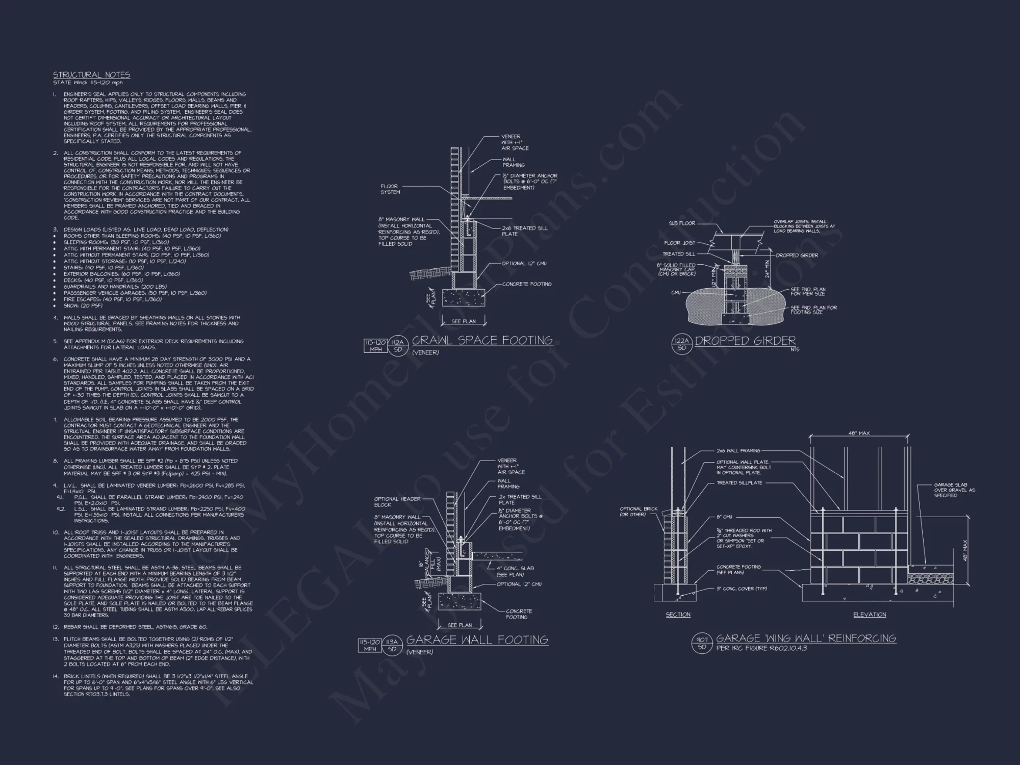 Craftsman house Plan with 3 Bedrooms, CAD Floor Blueprint