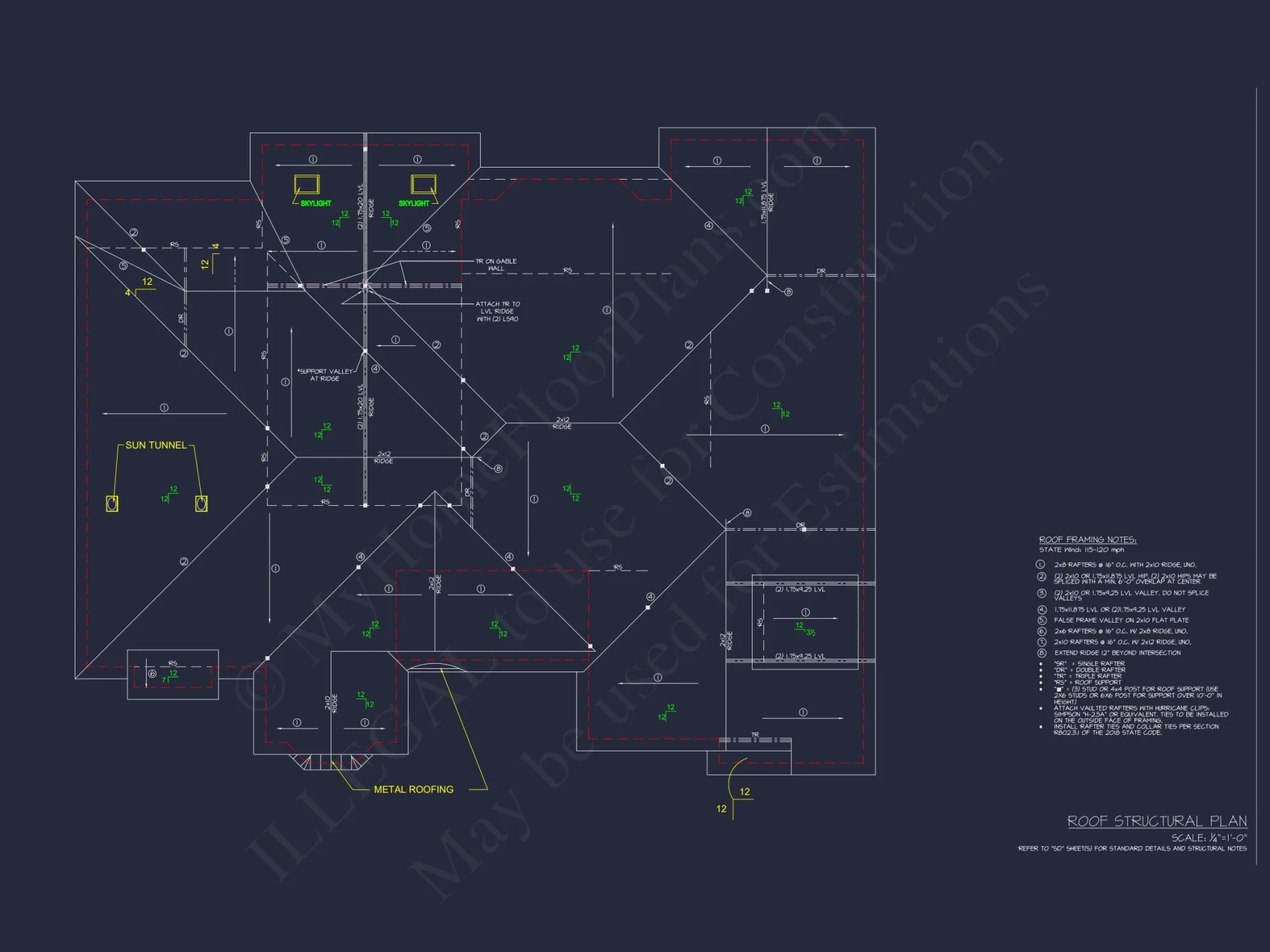 Craftsman house Plan with 3 Bedrooms, CAD Floor Blueprint