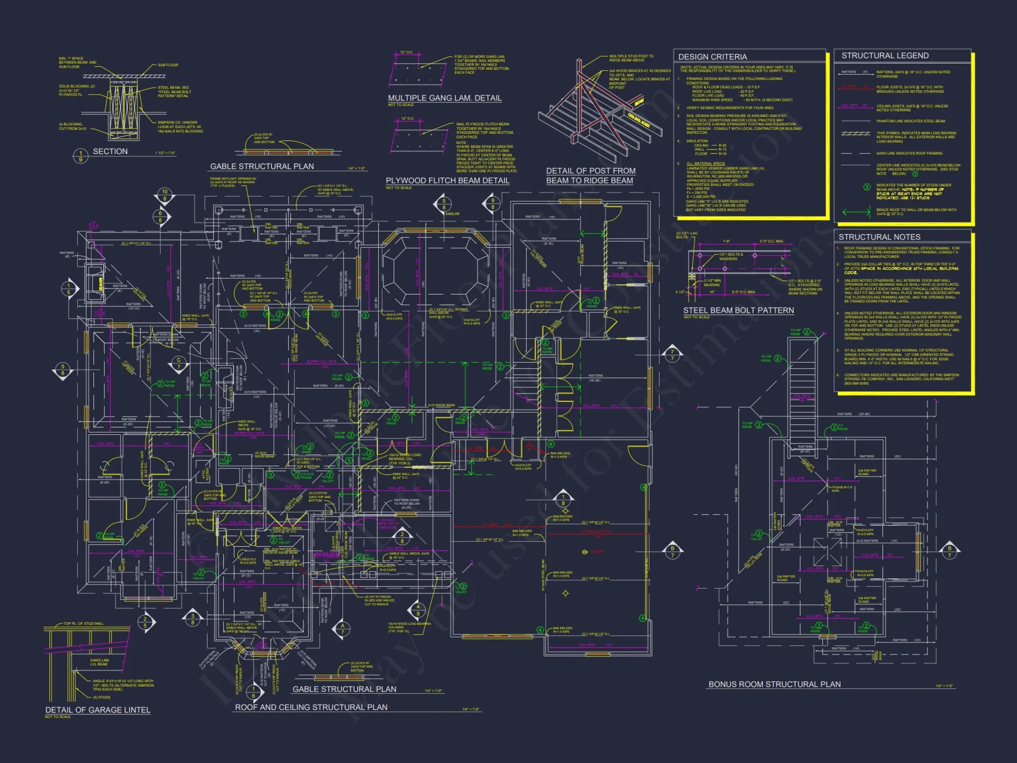 Craftsman house Plan with 3 Bedrooms, CAD Floor Blueprint