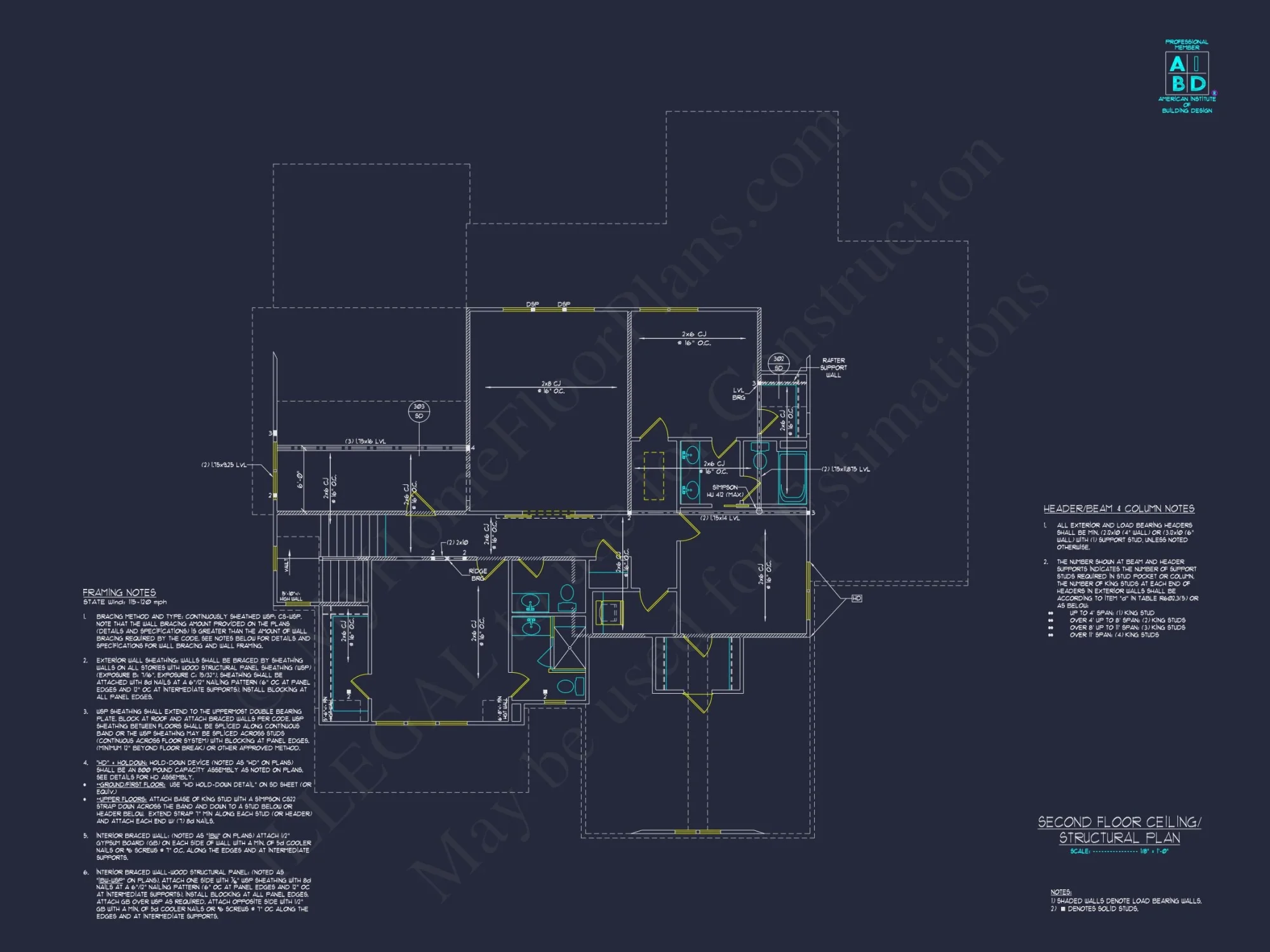 Spacious house Floor Plan with CAD Designs and 2-Story Blueprint