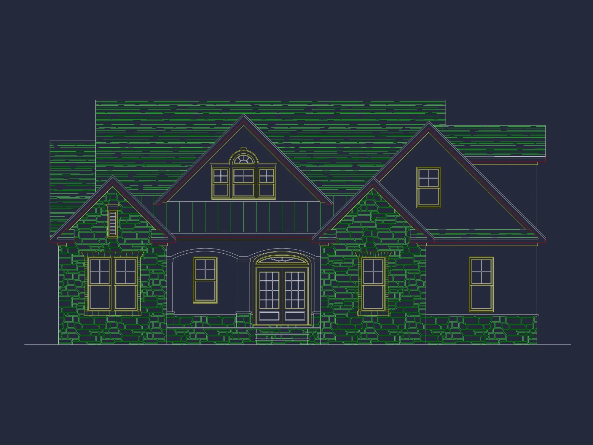 Elegant house Floor Plan with CAD Designs and Architecture