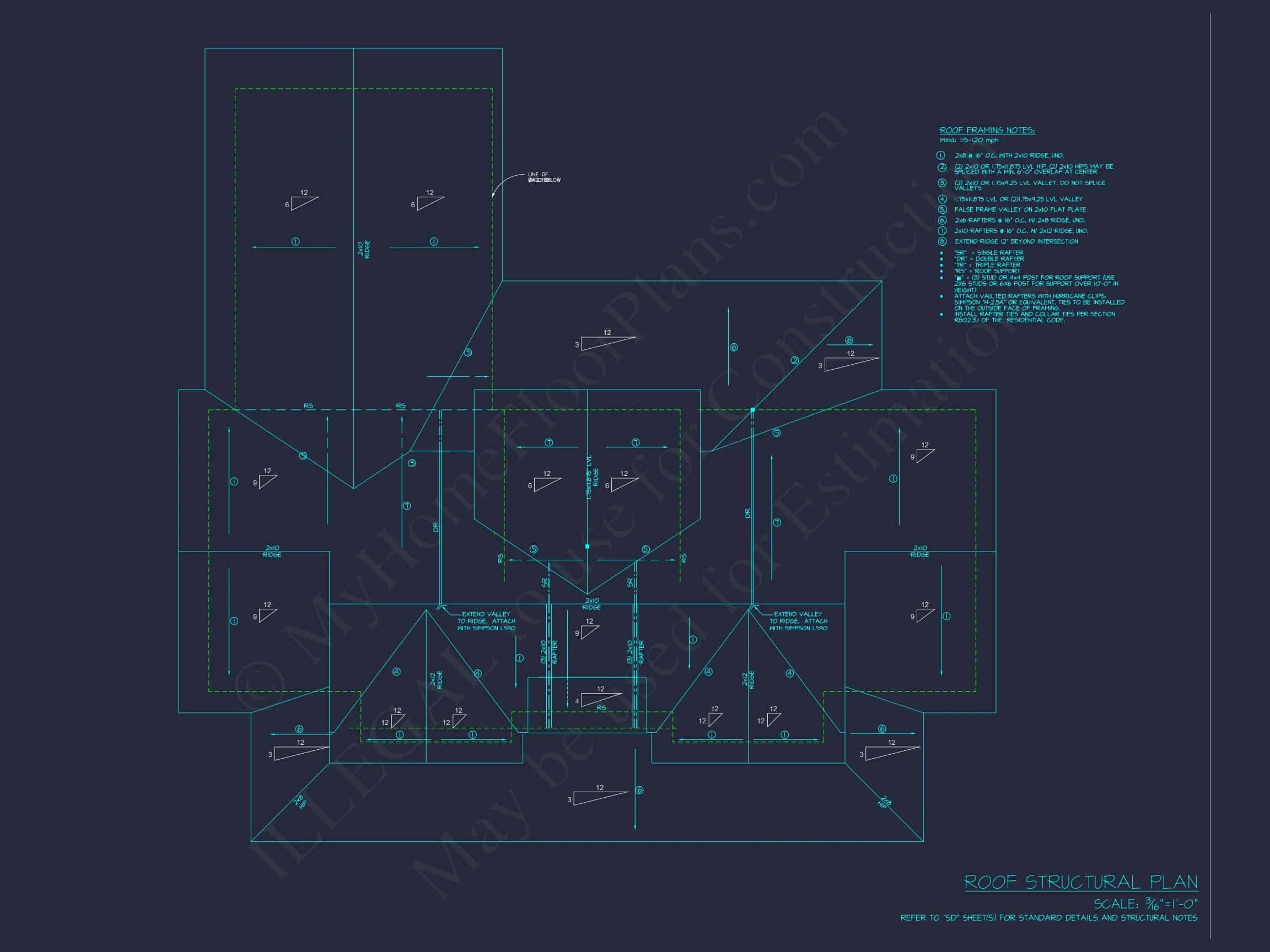 Spacious house Plan with CAD Blueprints & Modern Designs