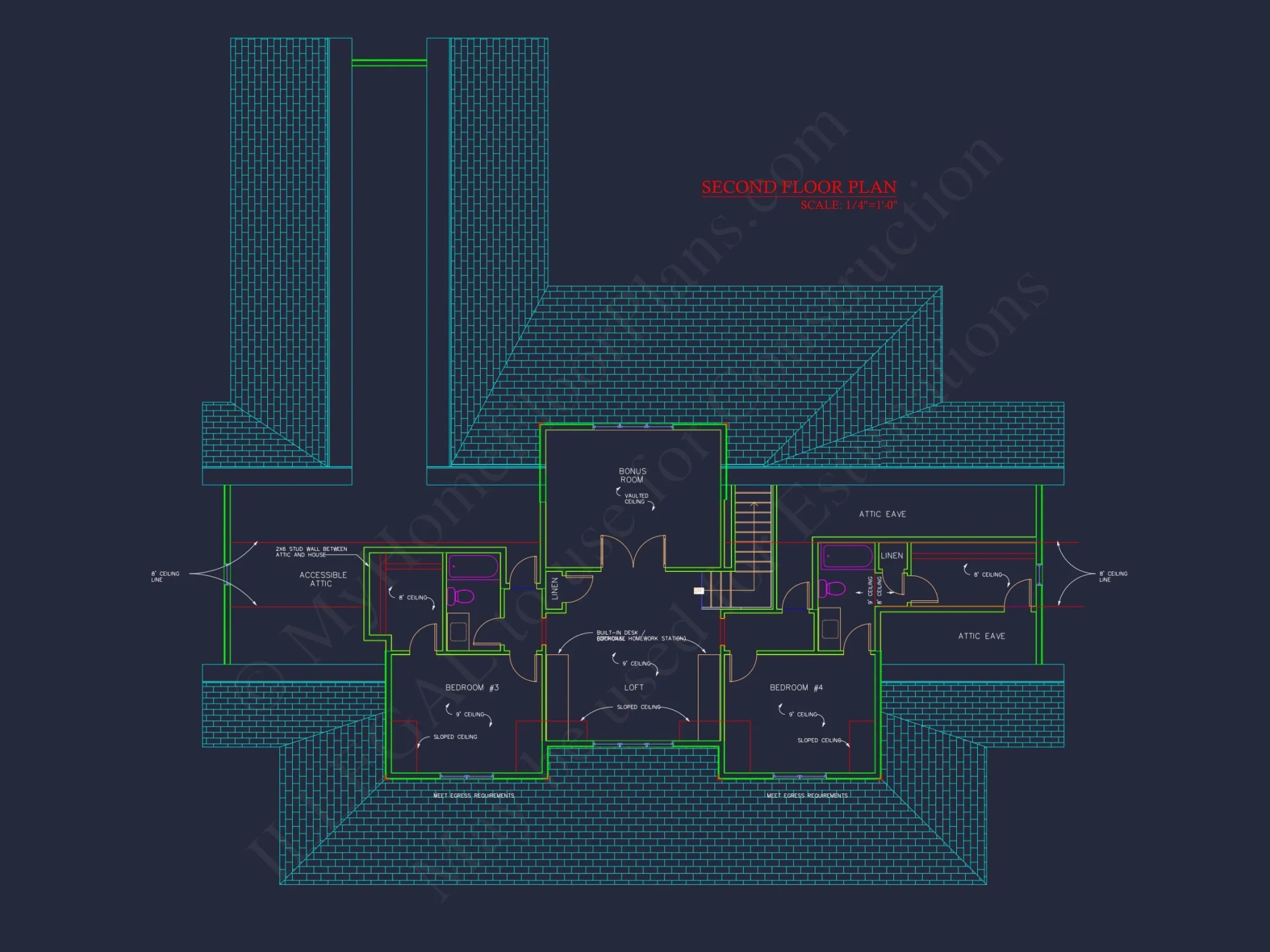 Spacious house Plan with CAD Blueprints & Modern Designs