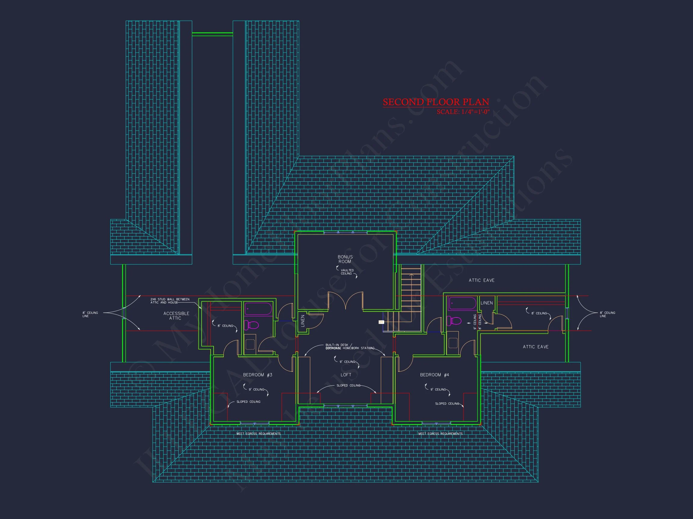 Spacious house Plan with CAD Blueprints & Modern Designs