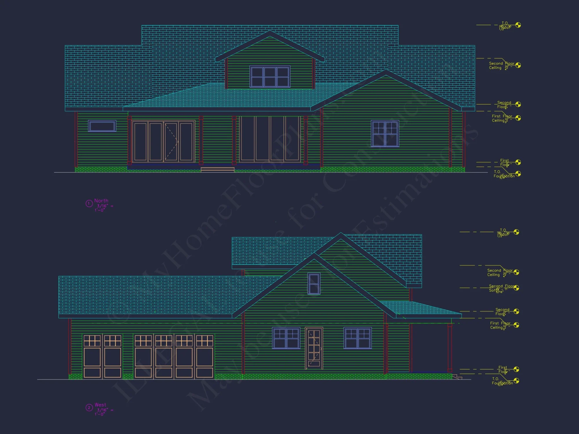 Spacious house Plan with CAD Blueprints & Modern Designs