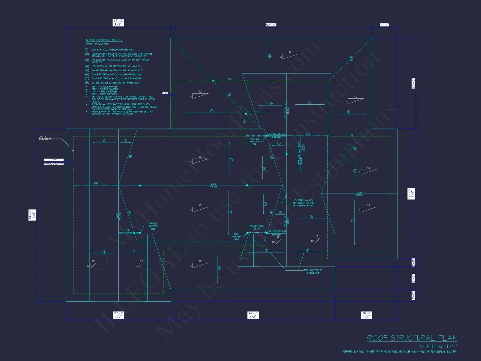 Spacious house Floor Plan with 1.5 Stories, CAD Blueprints