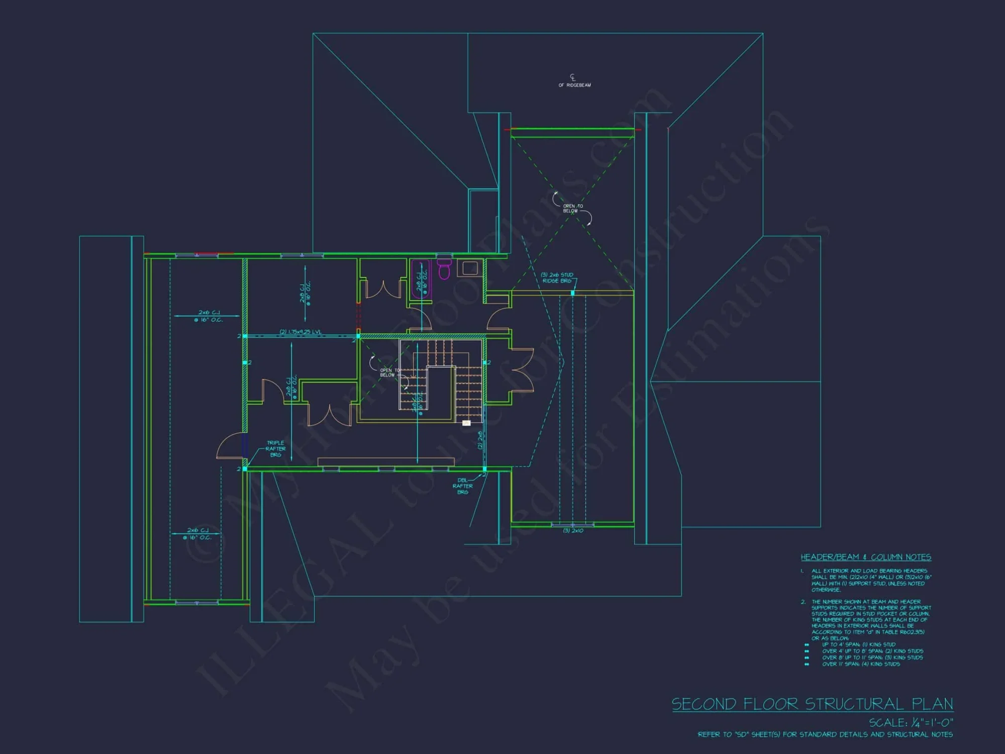 Spacious house Floor Plan with 1.5 Stories, CAD Blueprints