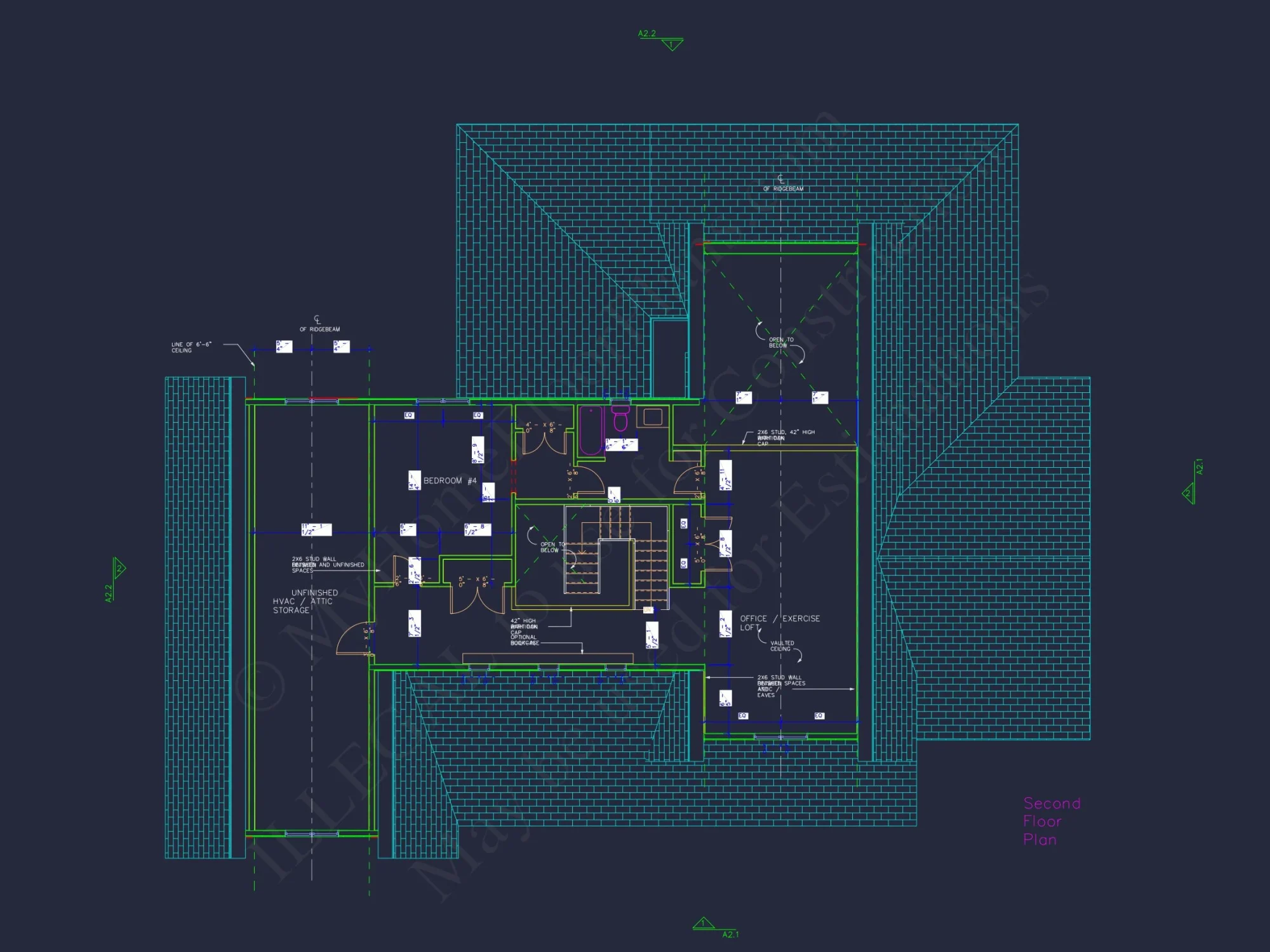 Spacious house Floor Plan with 1.5 Stories, CAD Blueprints