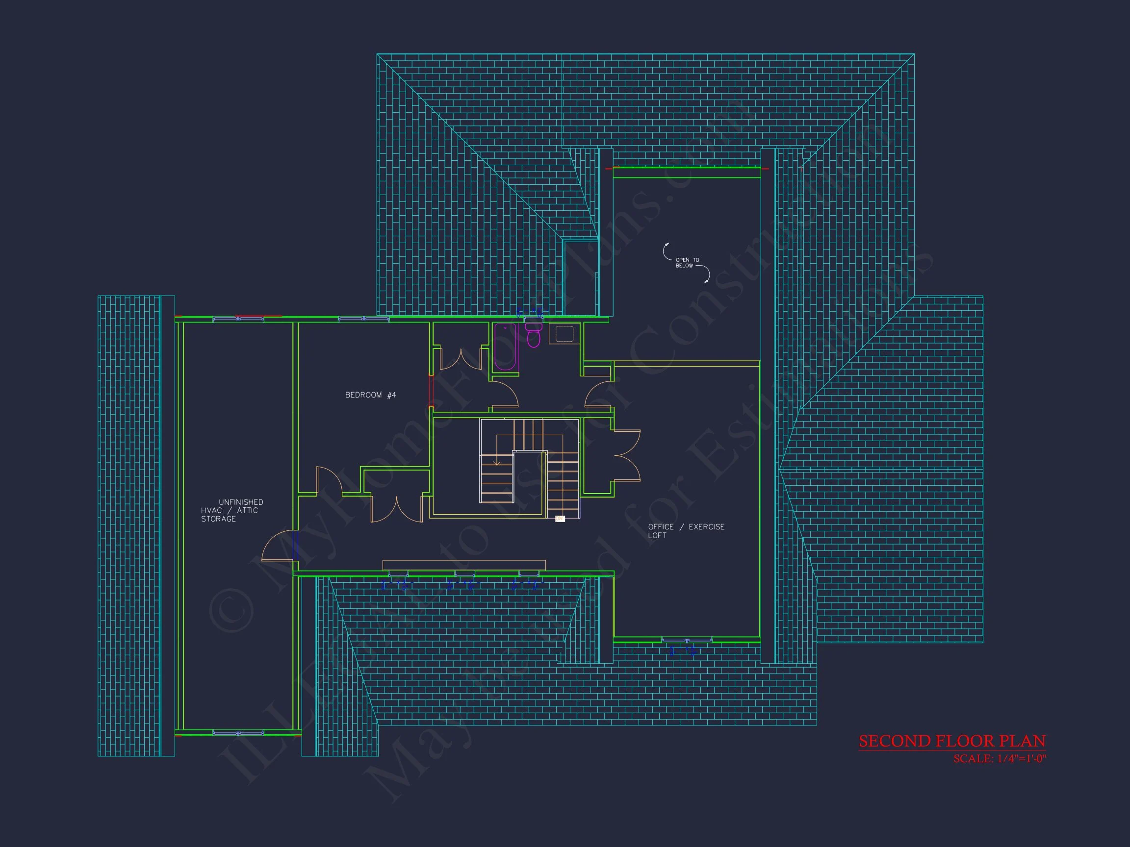 19-2102 HOUSE PLAN - Spacious House Floor Plan with 1.5 Stories, CAD Blueprints 7 Spacious house Floor Plan with 1.5 Stories, CAD Blueprints