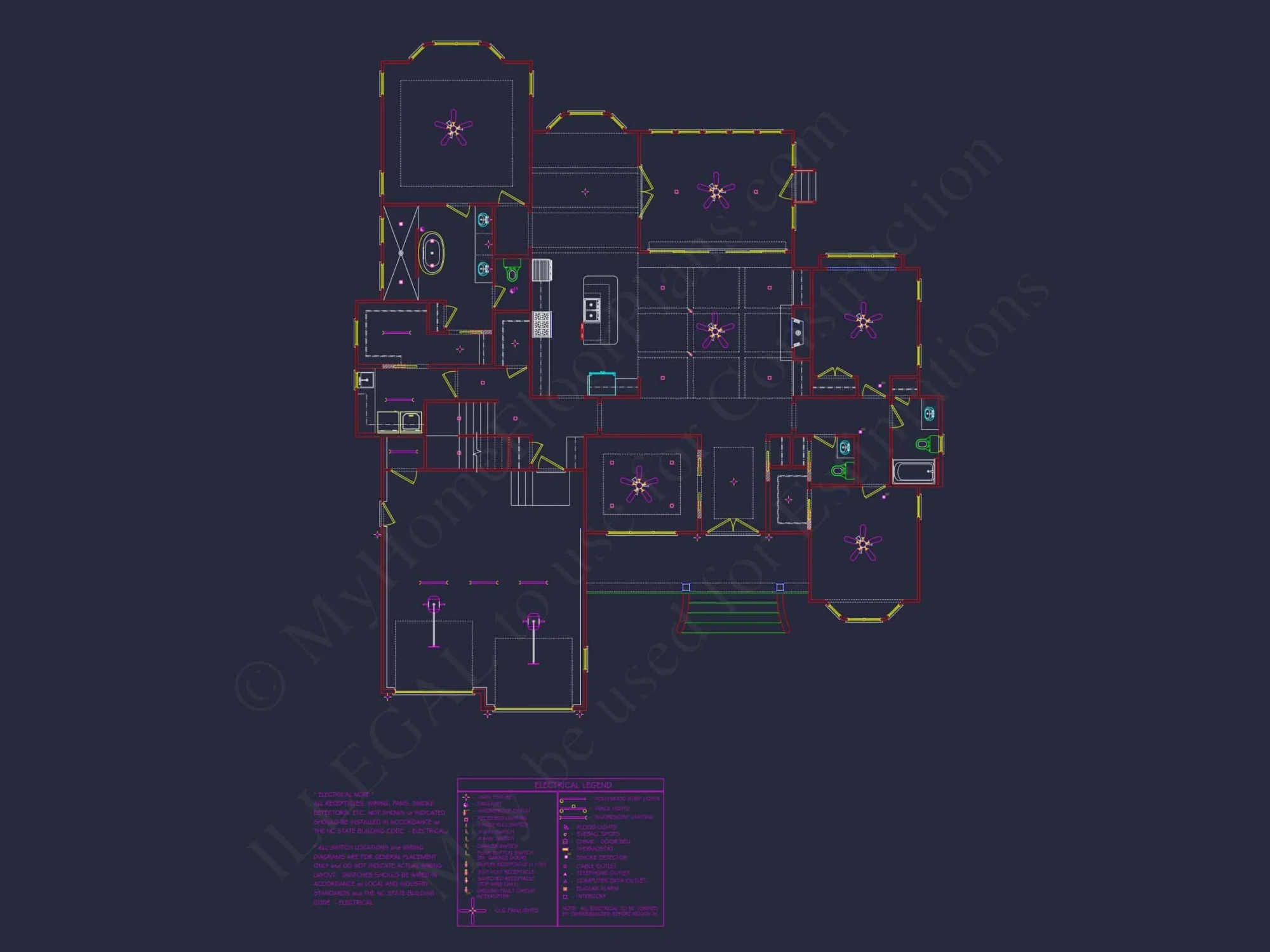 Craftsman house Plan with 2 Floors and 4 Bedrooms – Detailed CAD Designs