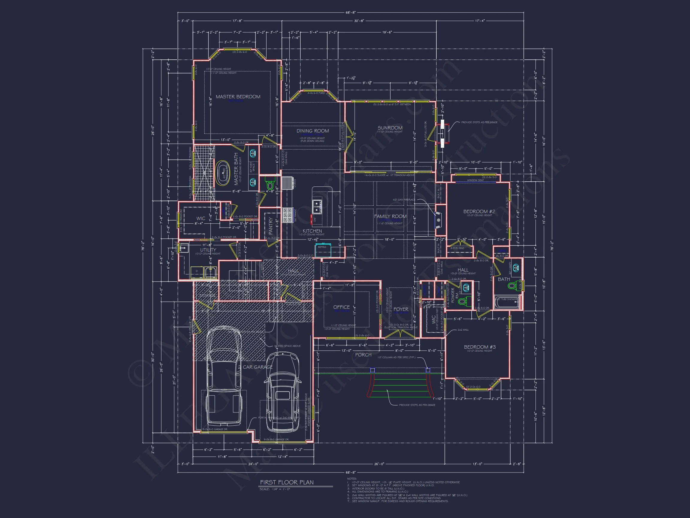 19-2100 HOUSE PLAN - Craftsman House Plan with 2 Floors and 4 Bedrooms – Detailed CAD Designs 8 Craftsman house Plan with 2 Floors and 4 Bedrooms – Detailed CAD Designs