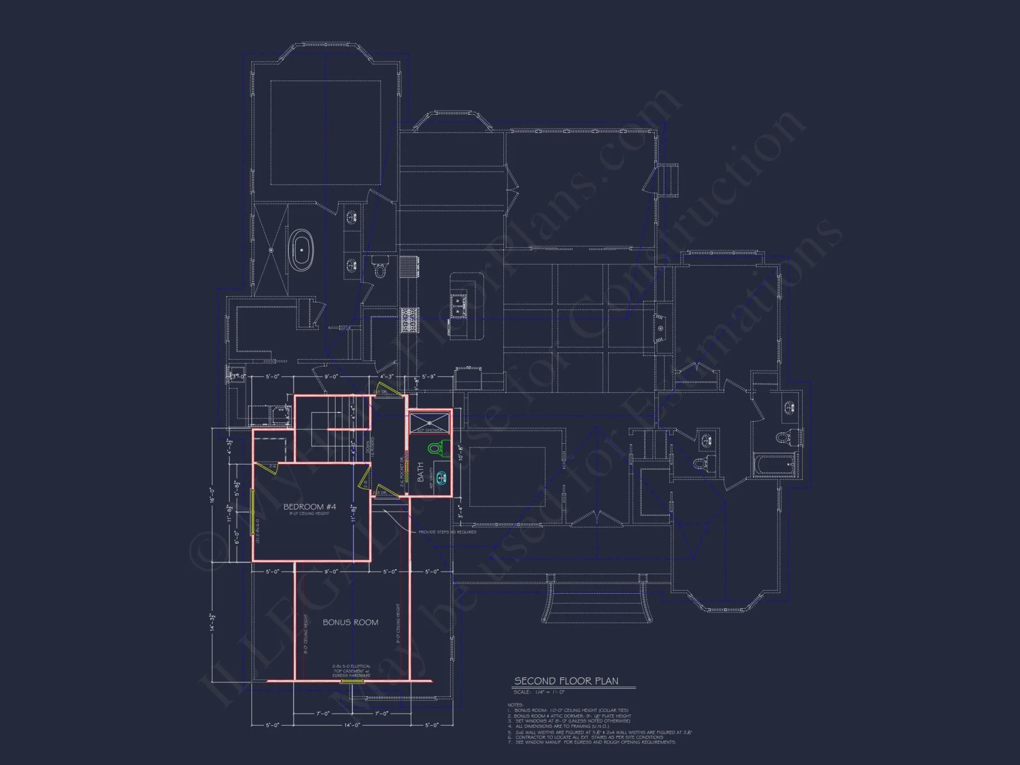 Craftsman house Plan with 2 Floors and 4 Bedrooms – Detailed CAD Designs