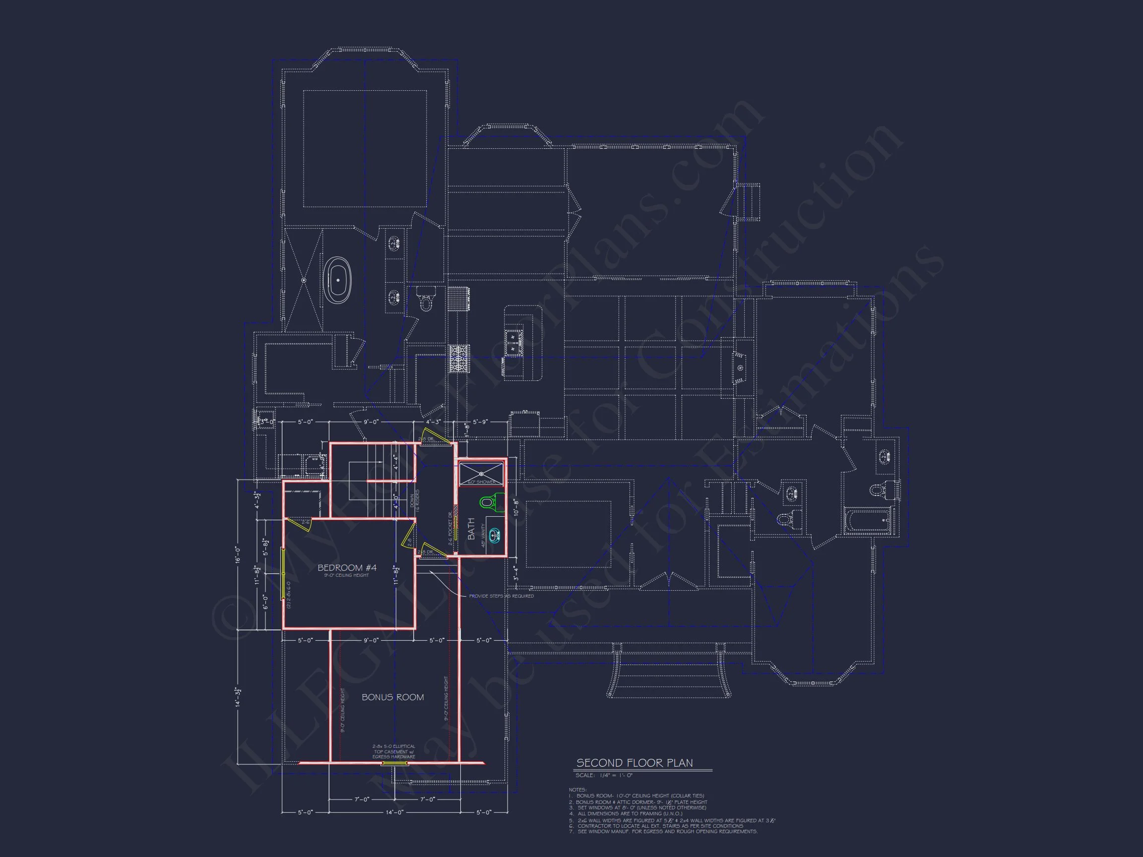19-2100 HOUSE PLAN - Craftsman House Plan with 2 Floors and 4 Bedrooms – Detailed CAD Designs 7 Craftsman house Plan with 2 Floors and 4 Bedrooms – Detailed CAD Designs