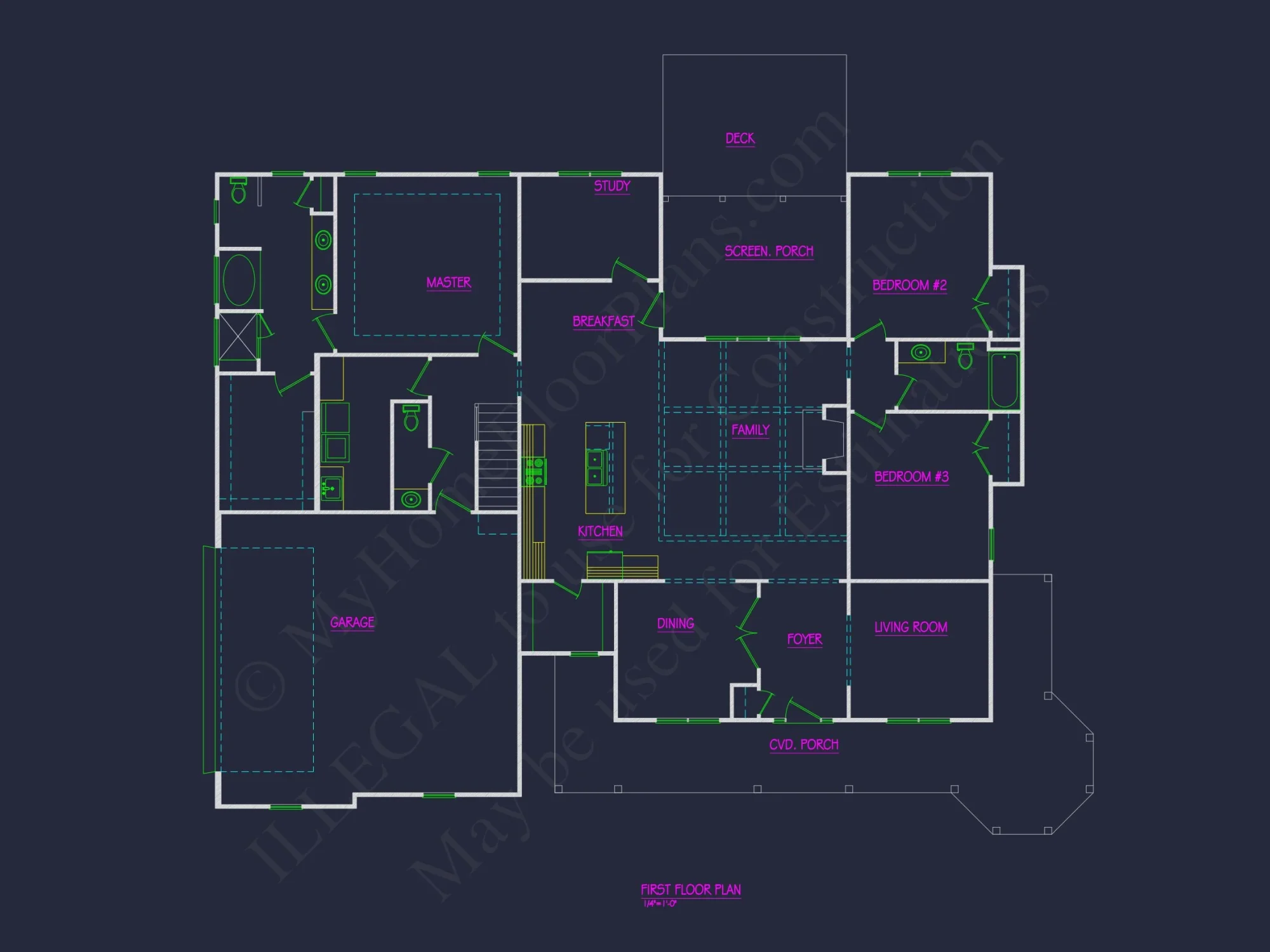 Spacious 2-Story house Plan with 3 Bedrooms and Colonial Design