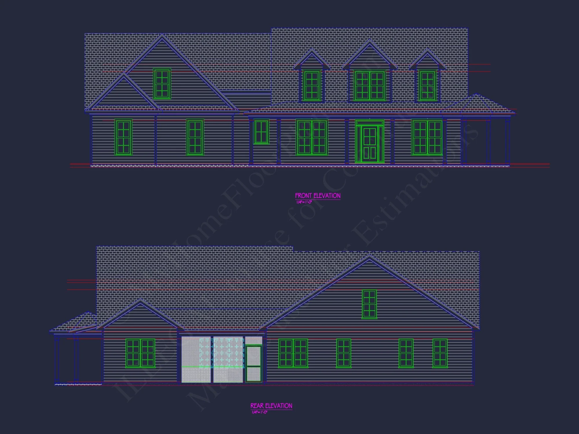 Spacious 2-Story house Plan with 3 Bedrooms and Colonial Design
