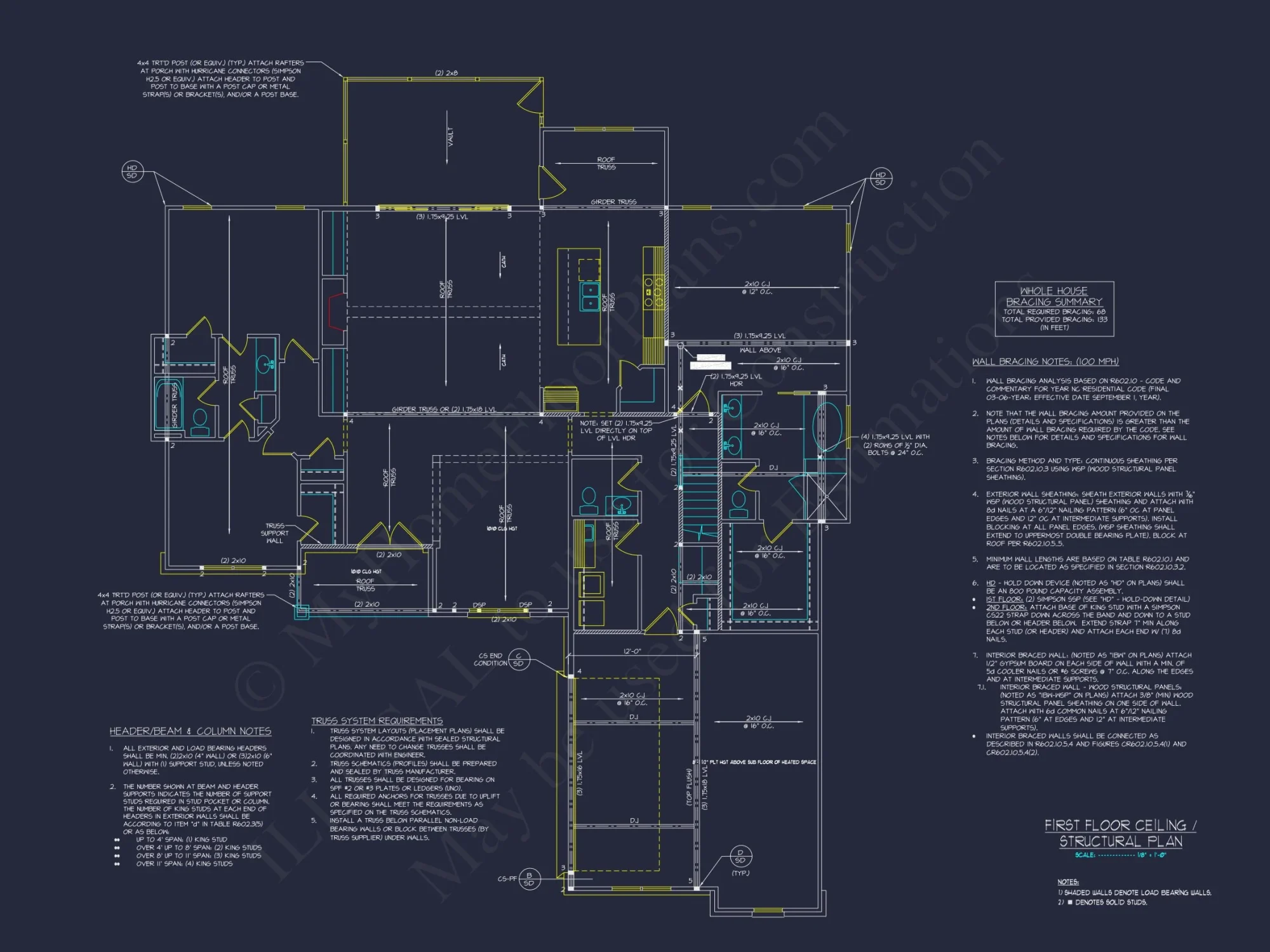 Traditional Craftsman house Plan with Detailed CAD Designs