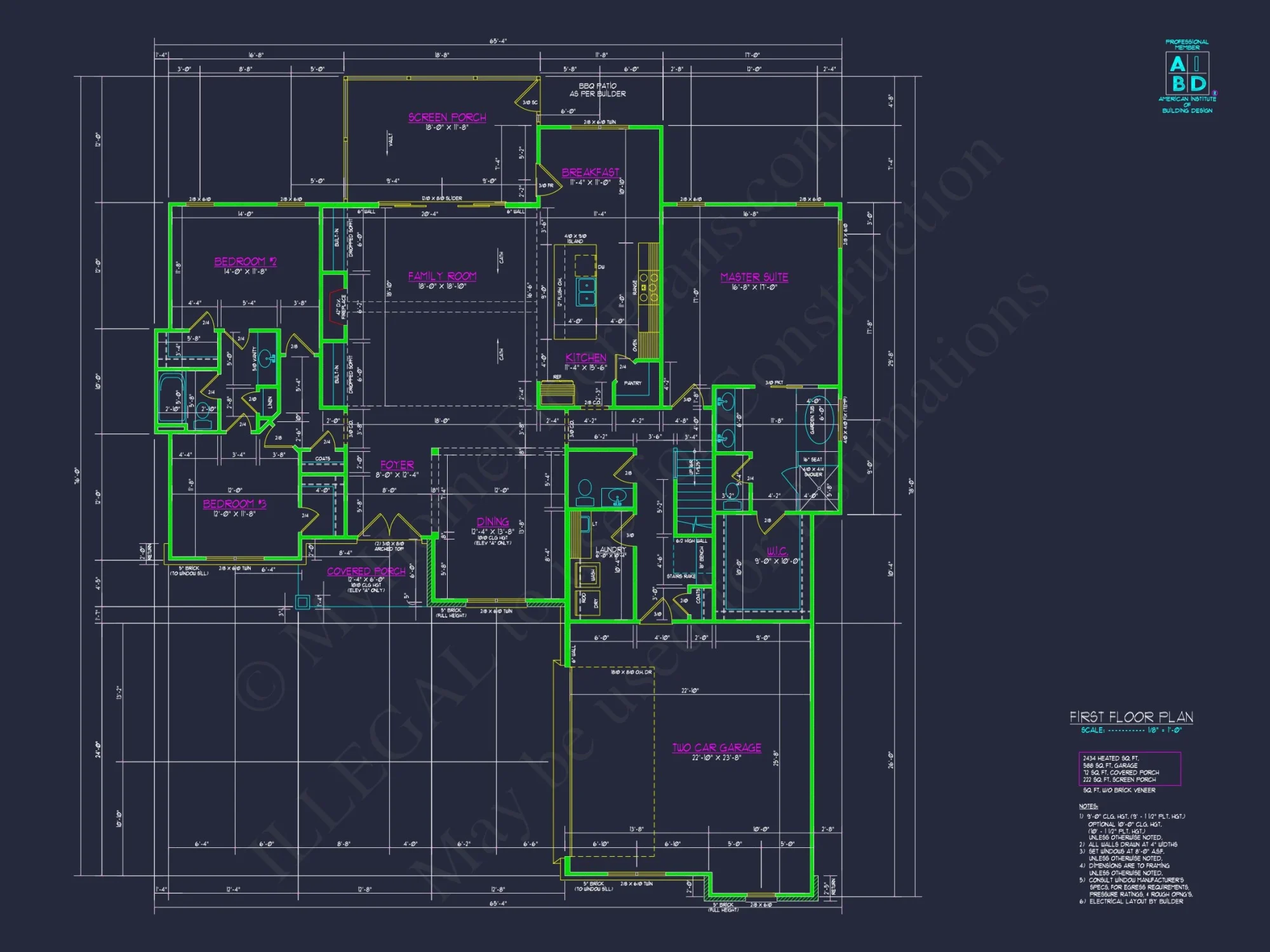 Traditional Craftsman house Plan with Detailed CAD Designs