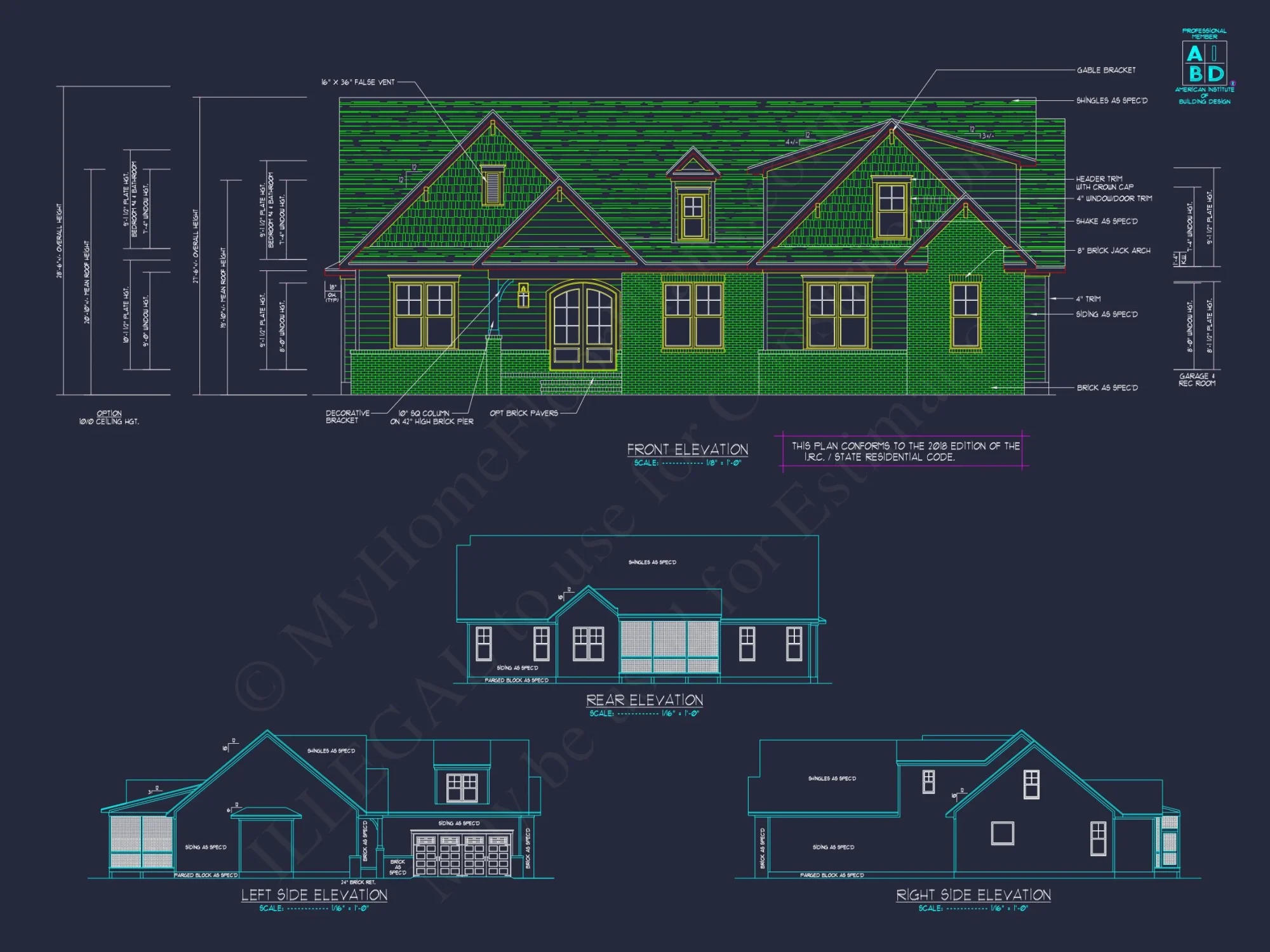 Traditional Craftsman house Plan with Detailed CAD Designs