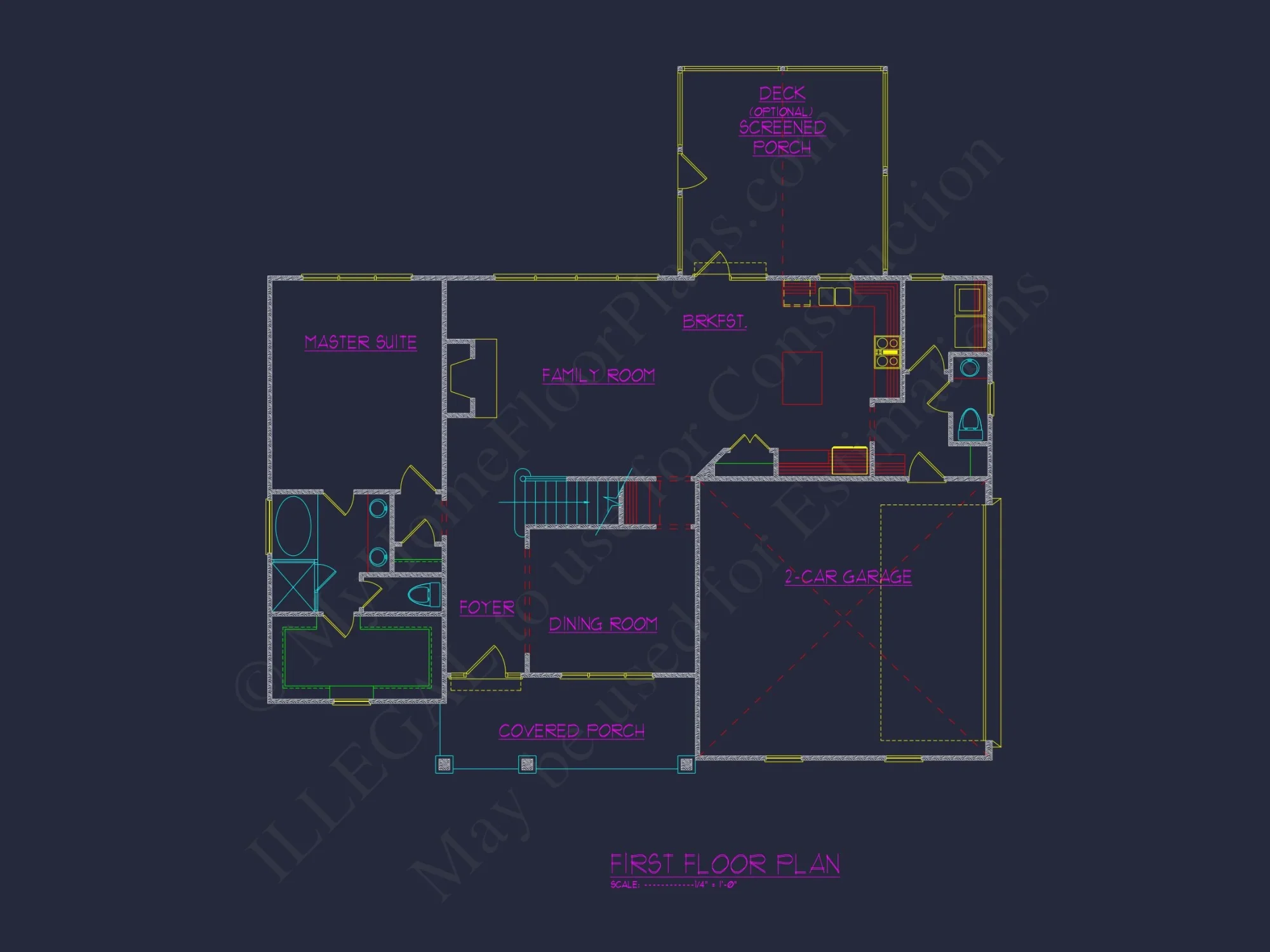 Modern house Plan with CAD Design