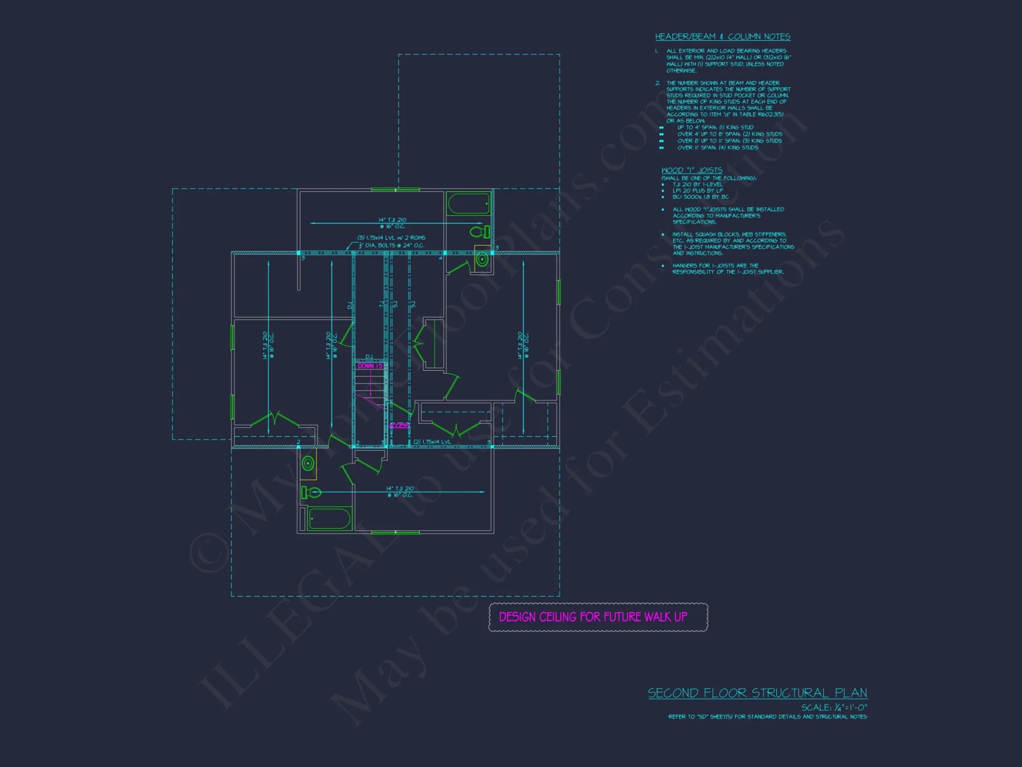 Traditional house Floor Plan with Detailed CAD Designs
