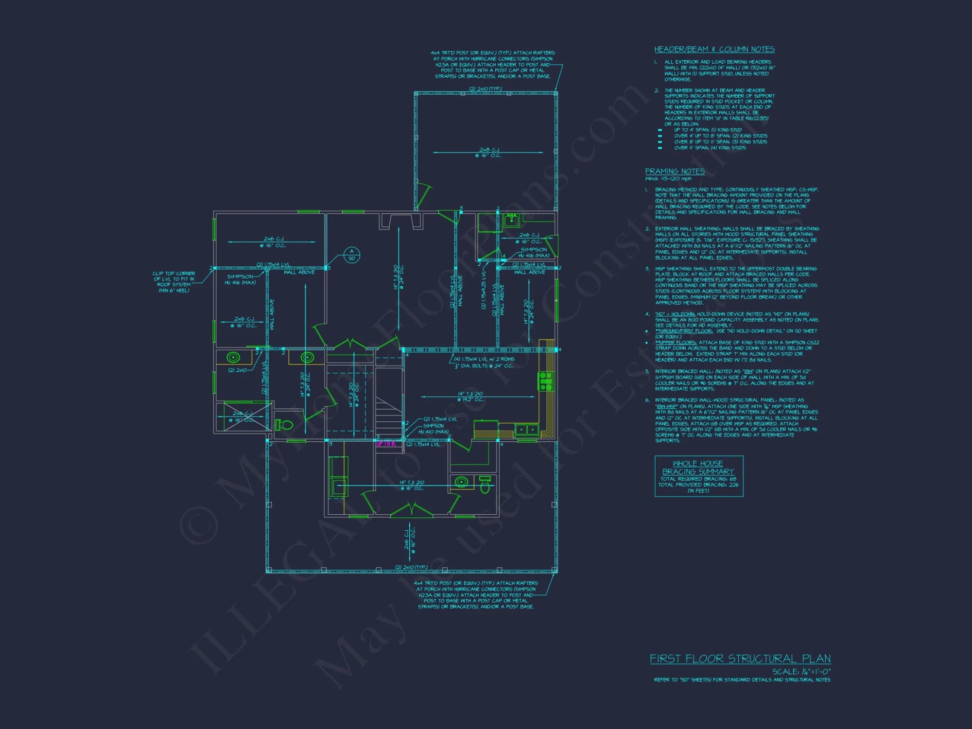 Traditional house Floor Plan with Detailed CAD Designs