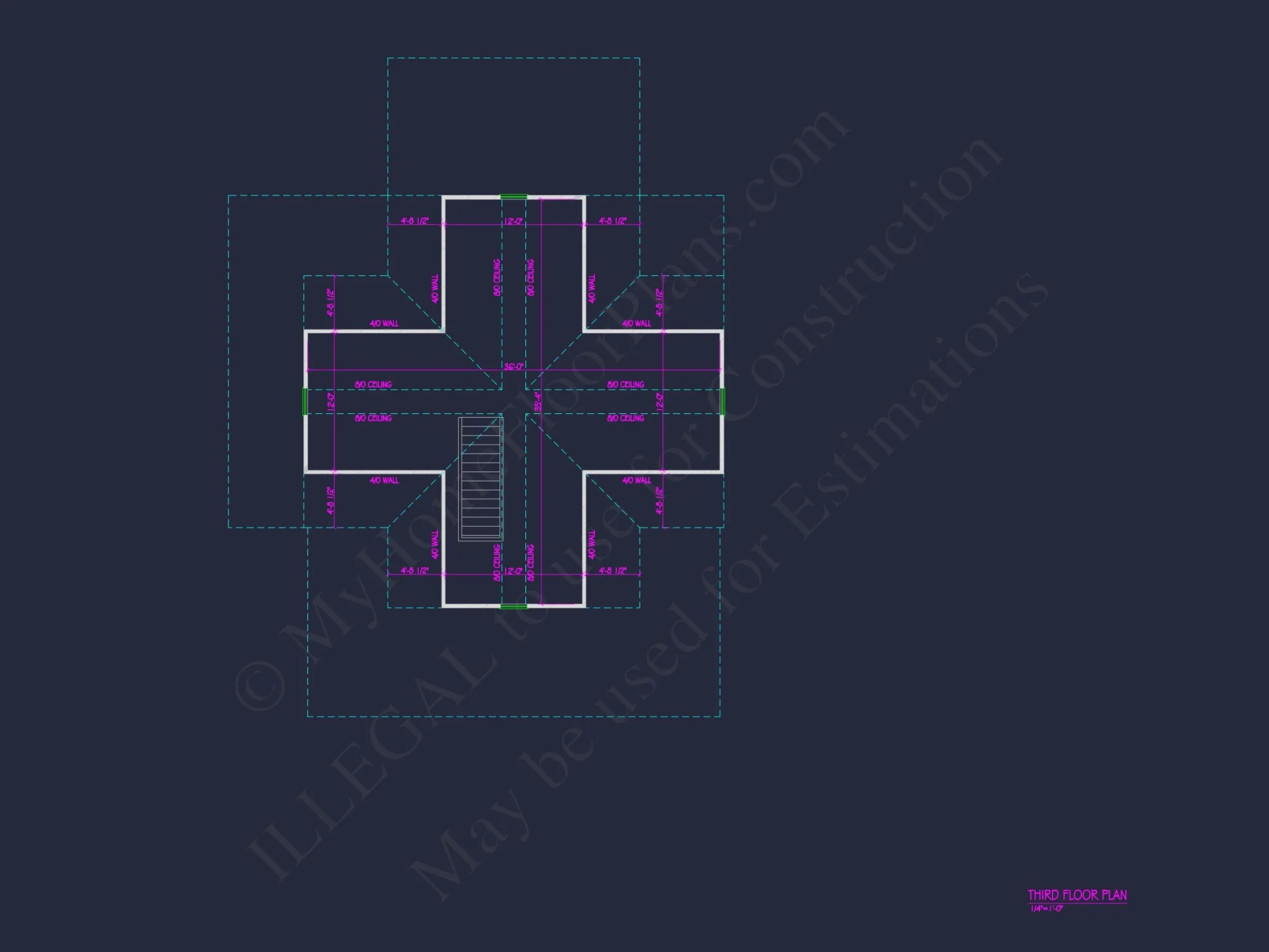 Traditional house Floor Plan with Detailed CAD Designs