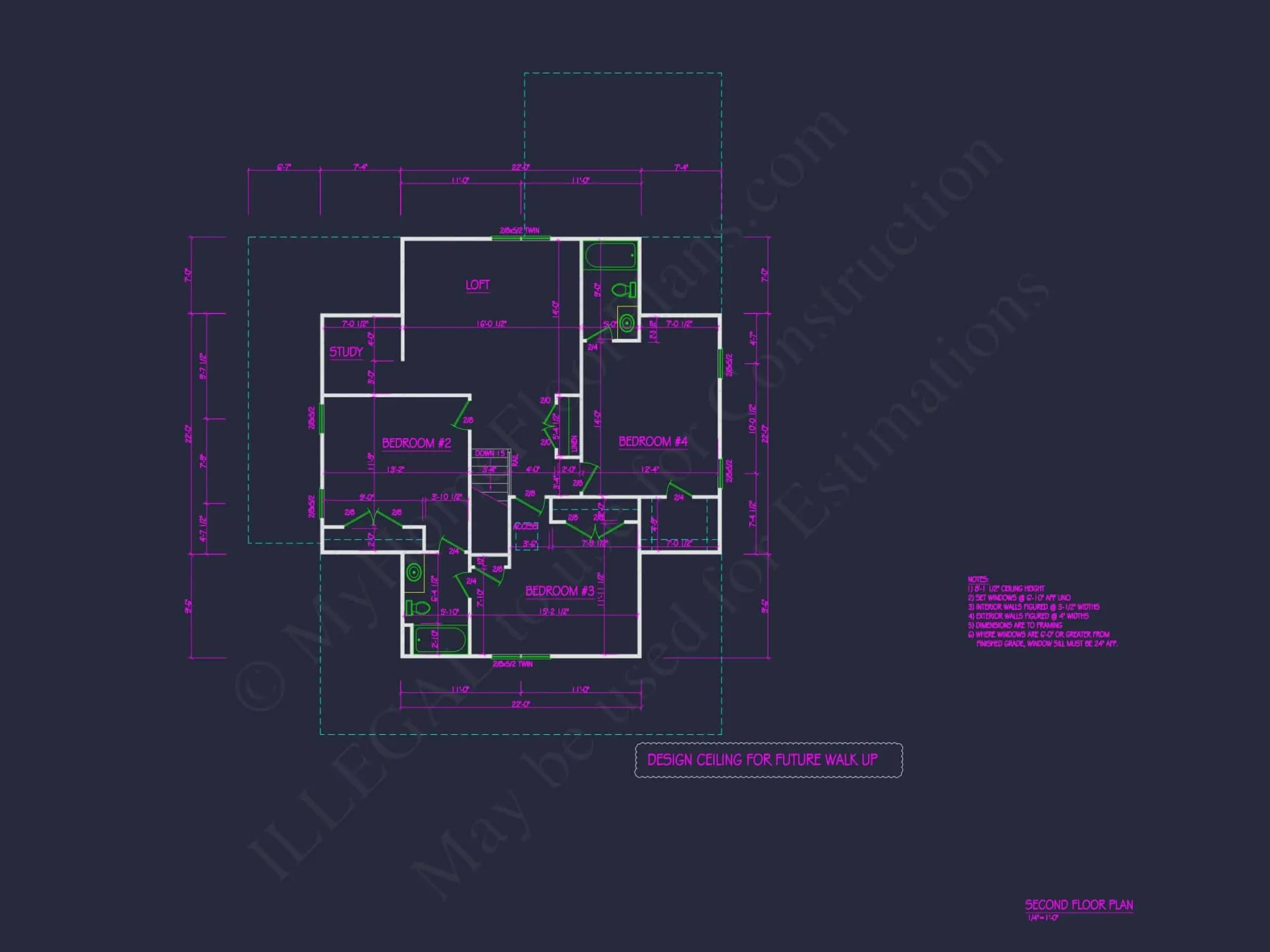 Traditional house Floor Plan with Detailed CAD Designs