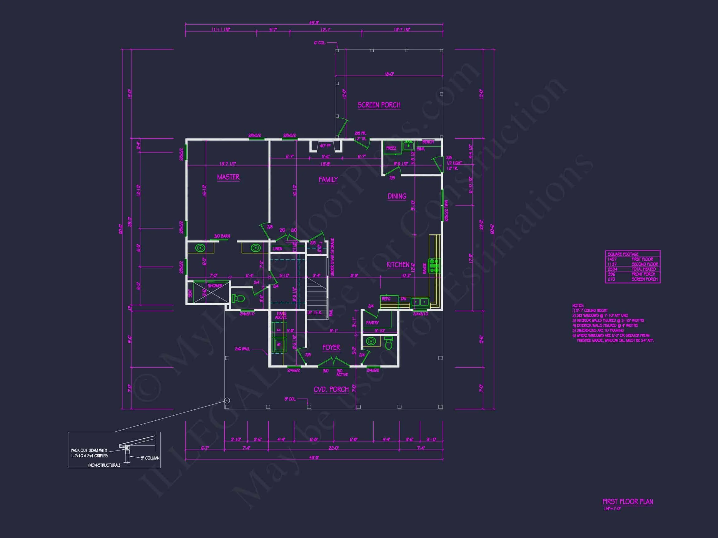 19-2008 HOUSE PLAN - Traditional House Floor Plan with Detailed CAD Designs 6 Traditional house Floor Plan with Detailed CAD Designs