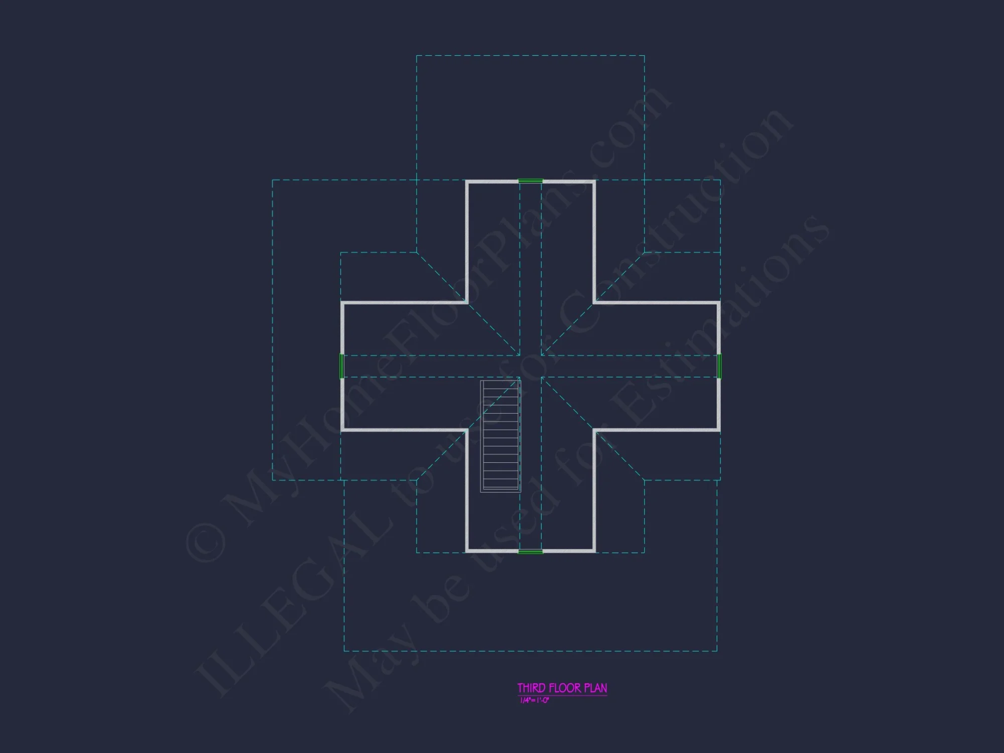 Traditional house Floor Plan with Detailed CAD Designs