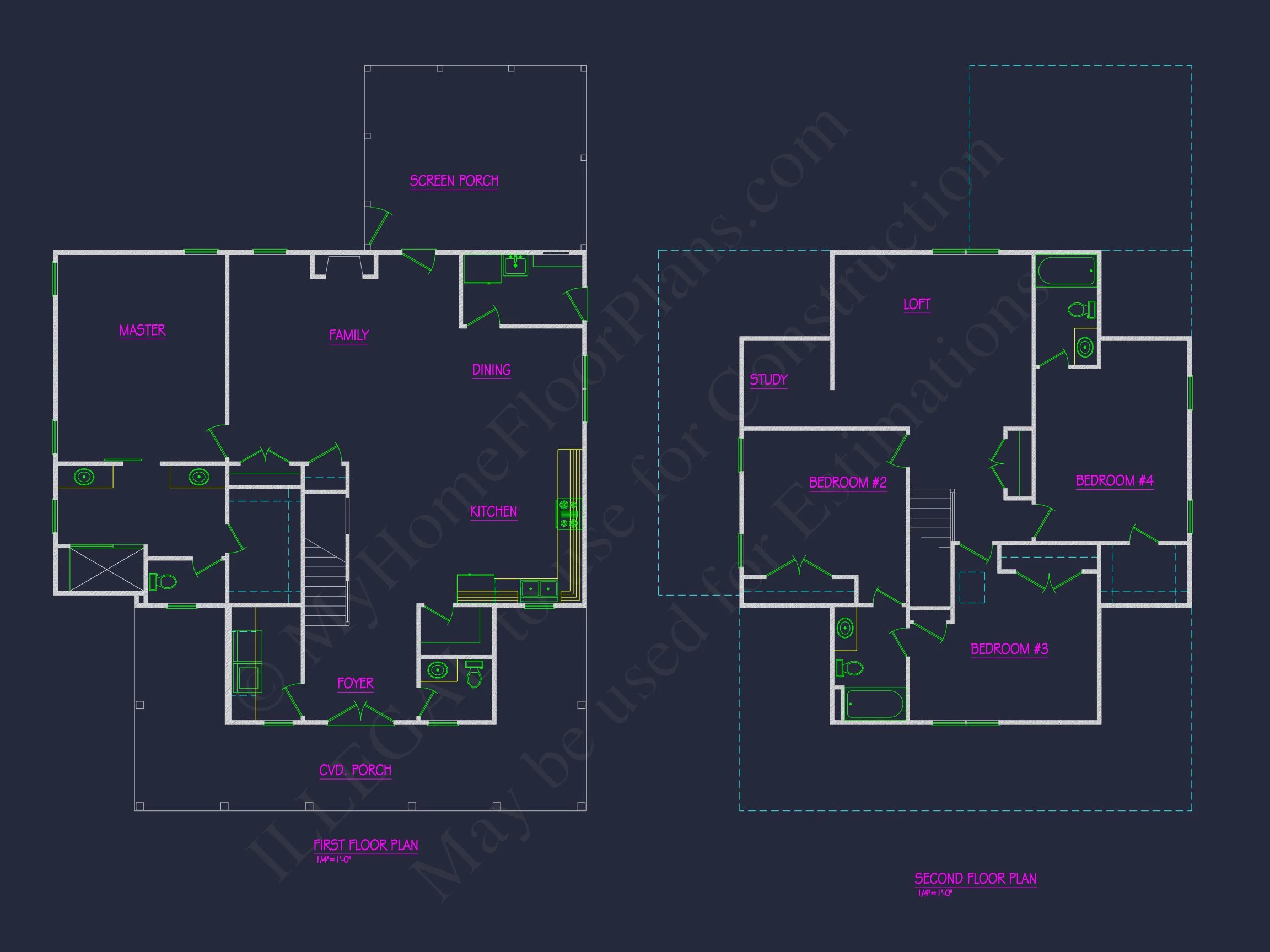 19-2008 HOUSE PLAN - Traditional House Floor Plan with Detailed CAD Designs 4 Traditional house Floor Plan with Detailed CAD Designs