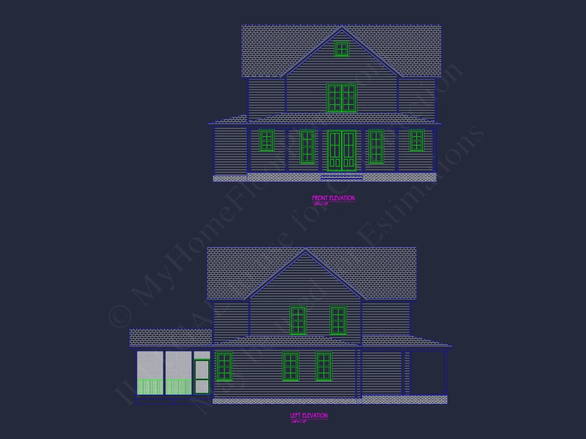 Traditional house Floor Plan with Detailed CAD Designs