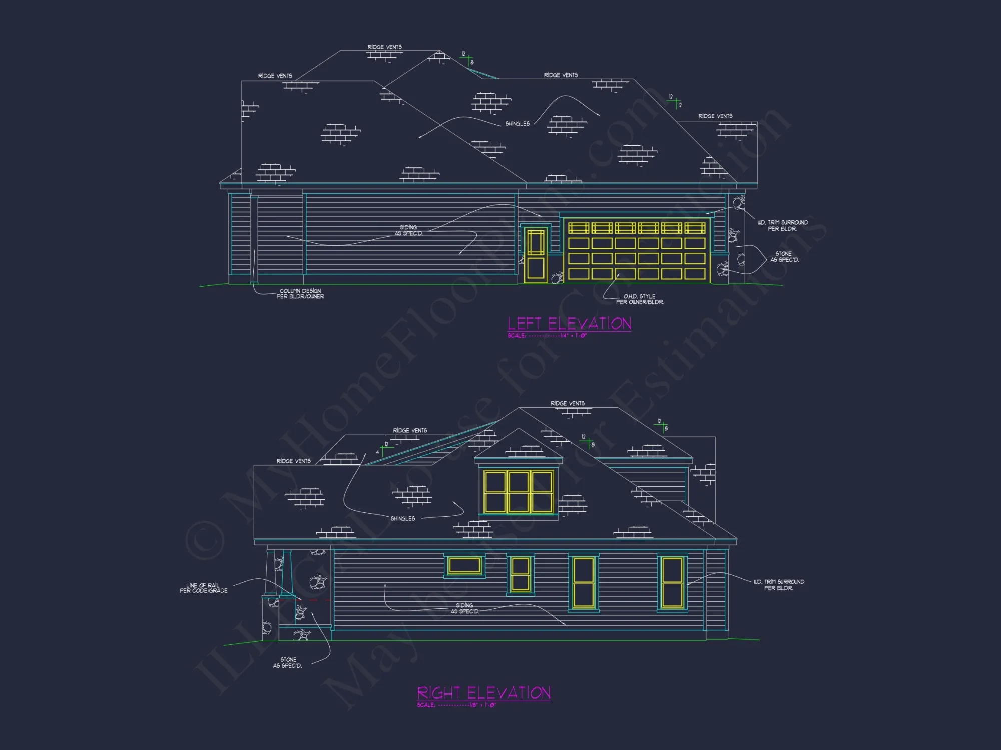 Elegant house Floor Plan with Detailed CAD Designs & Blueprints