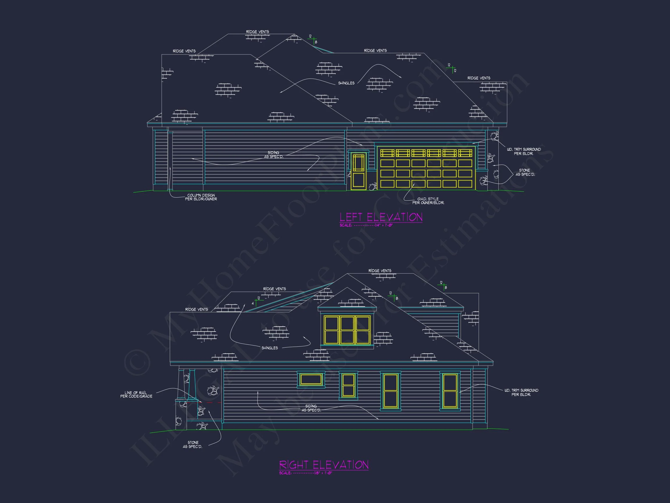 Elegant house Floor Plan with Detailed CAD Designs & Blueprints