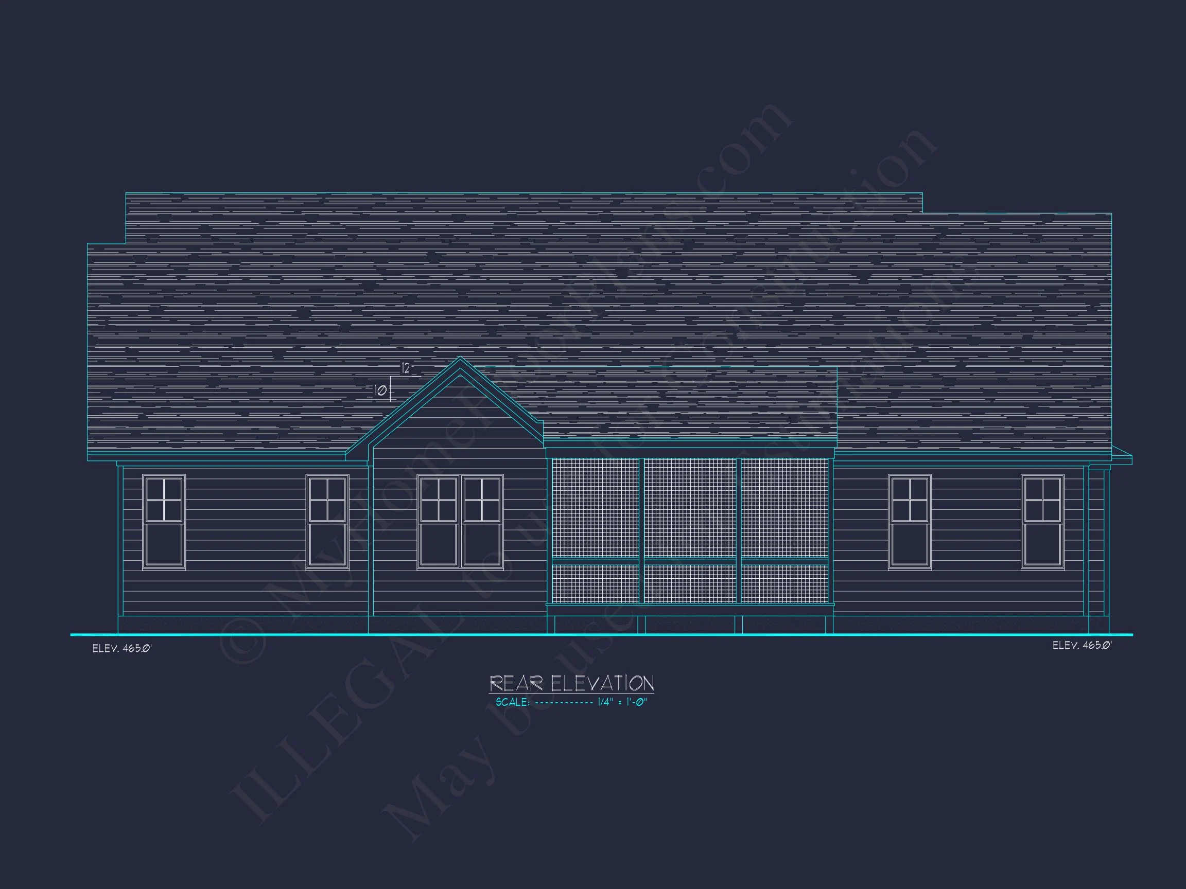 Craftsman house Plan with Detailed Floor Plan and CAD Designs