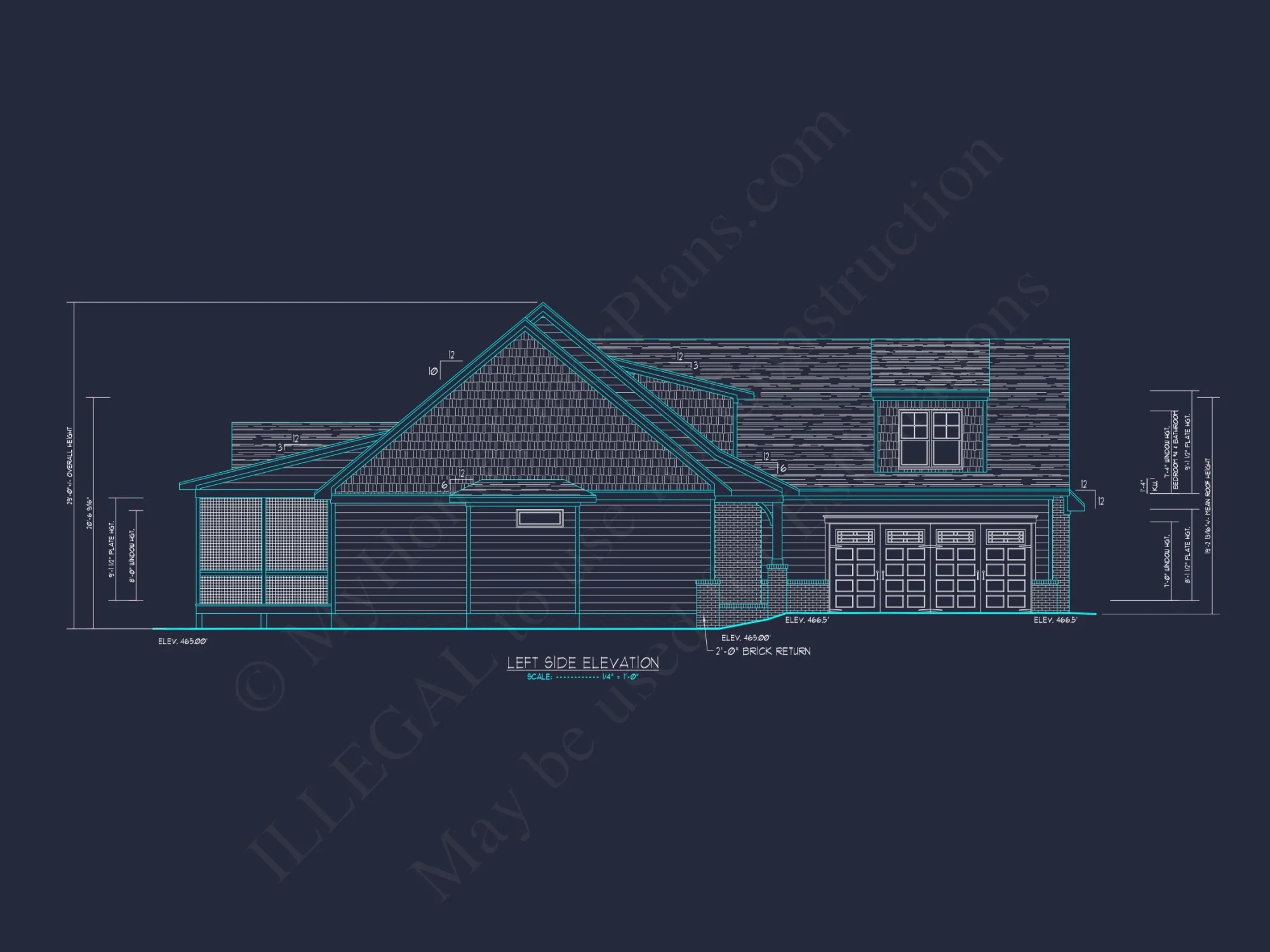 Craftsman house Plan with Detailed Floor Plan and CAD Designs